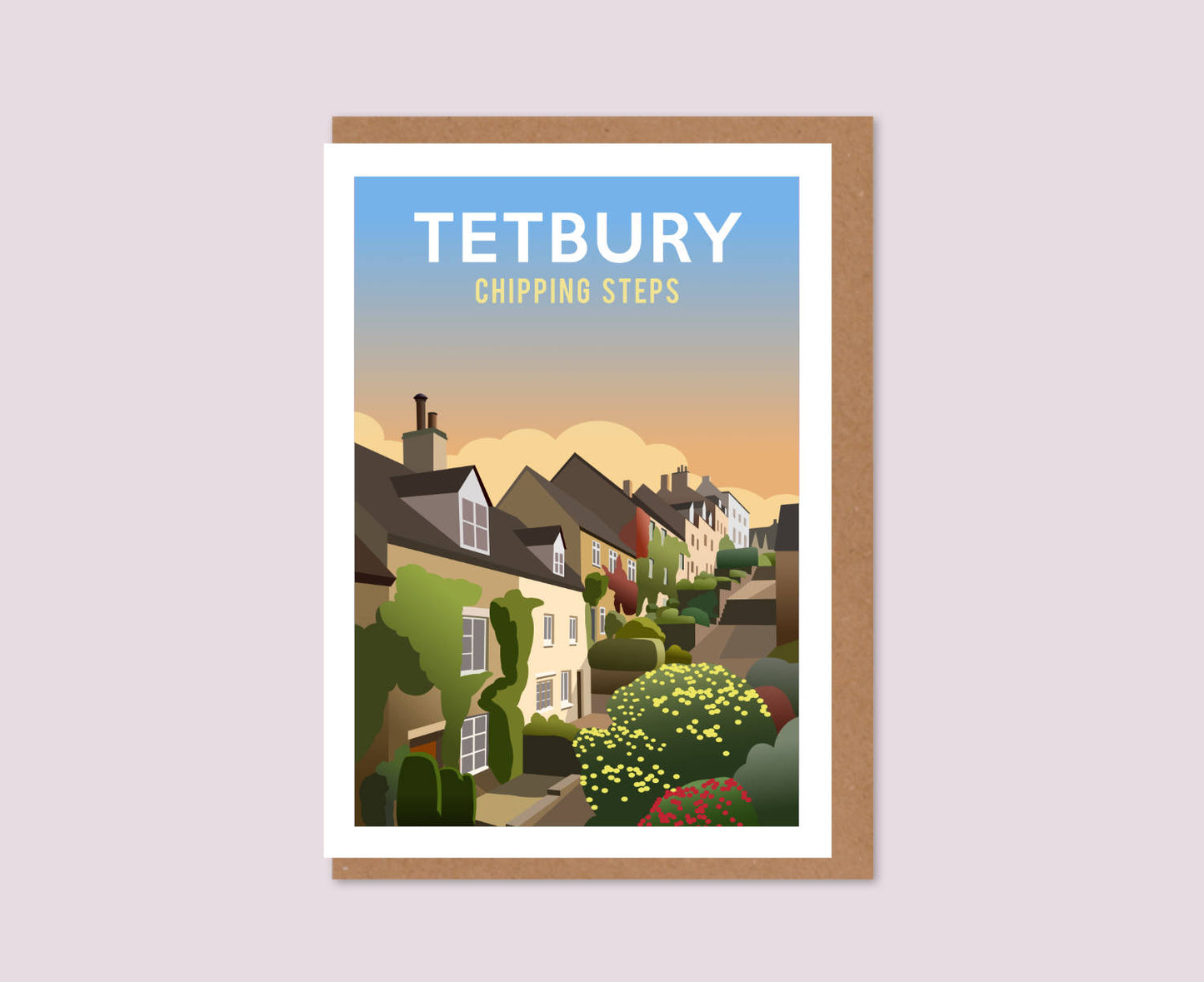 Tetbury Chipping Steps Greeting Card