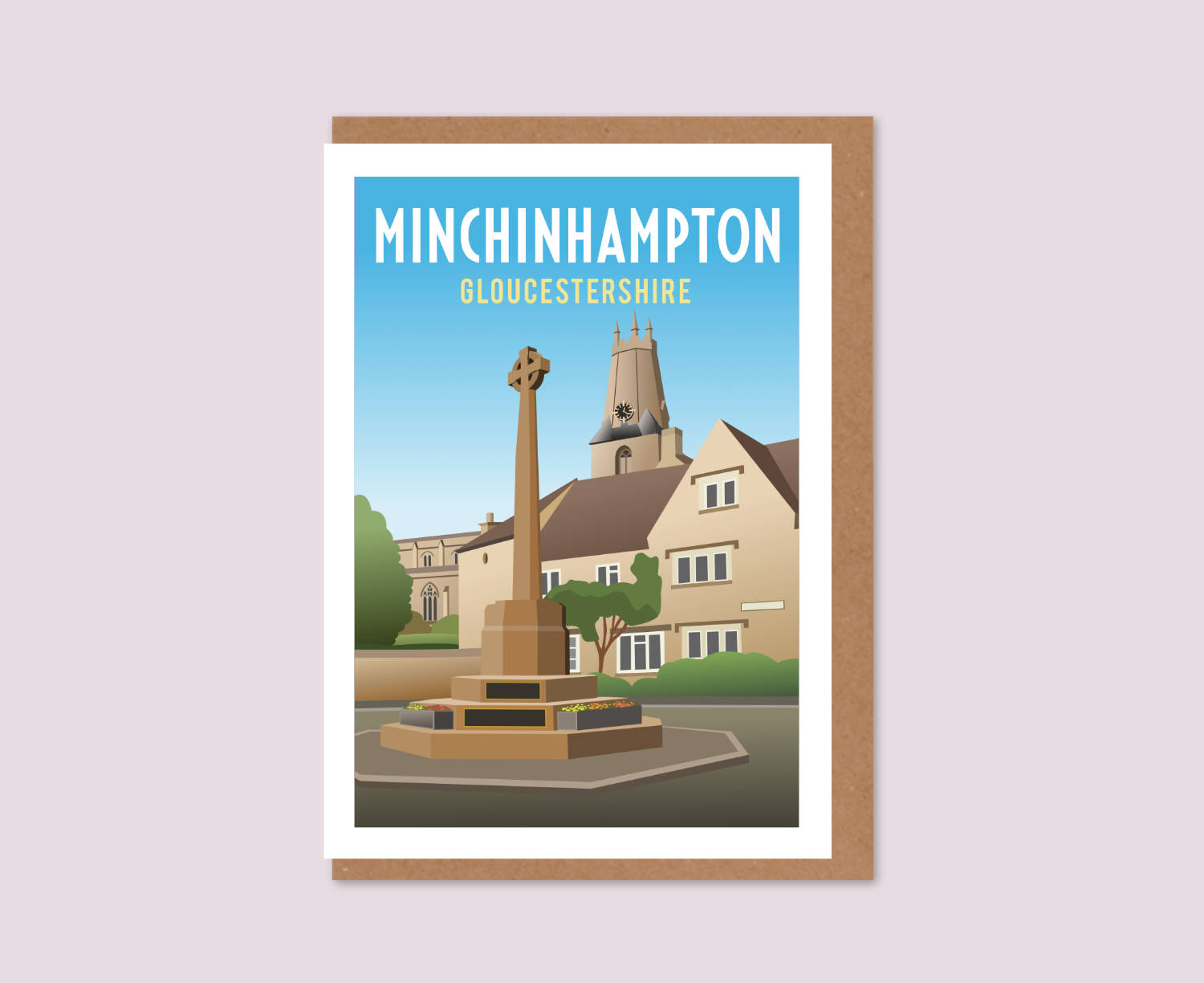Minchinhampton Village Greeting Card Design