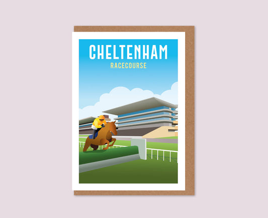 Cheltenham Racecourse Greeting Card design