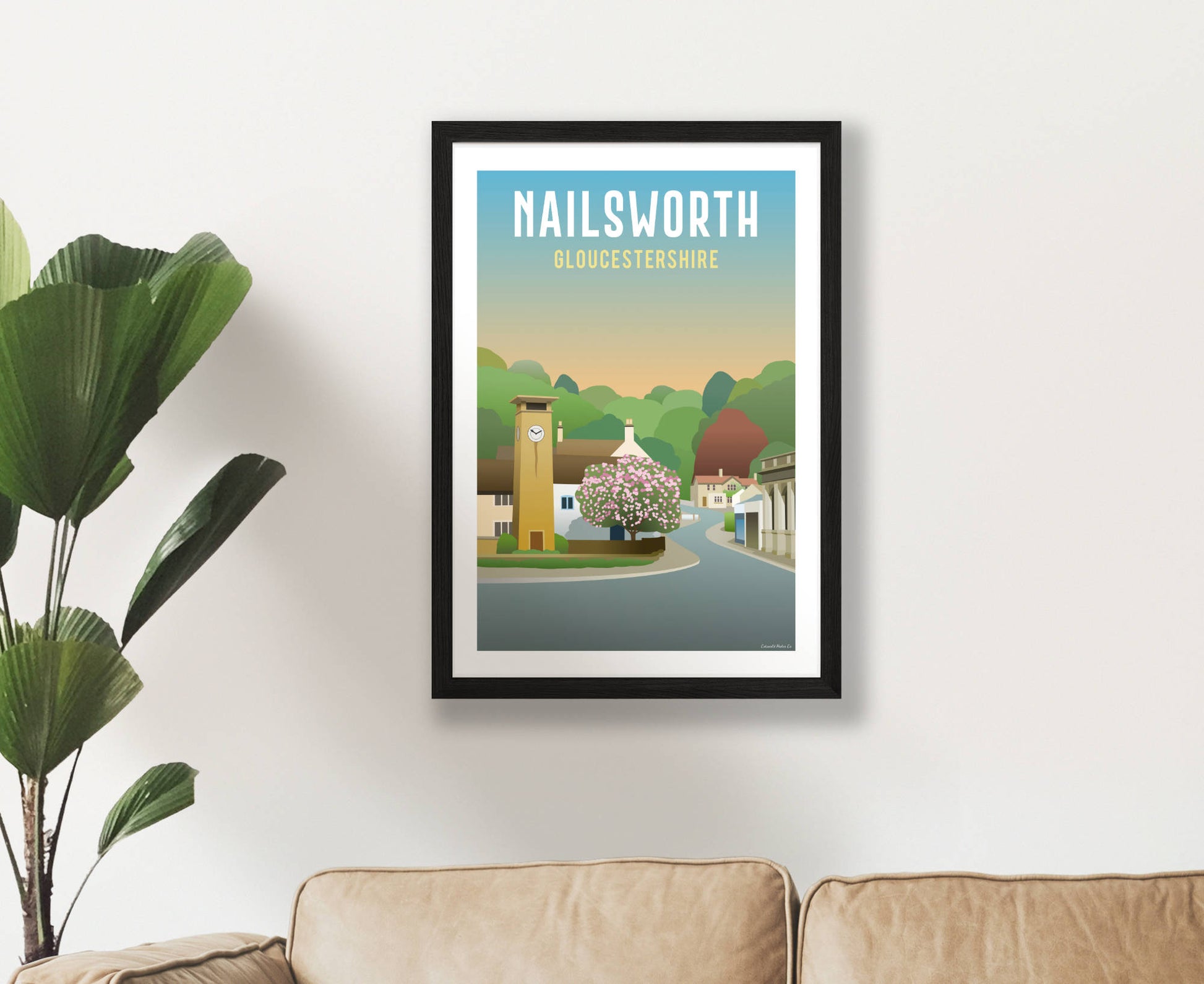 Nailsworth Poster in black frame