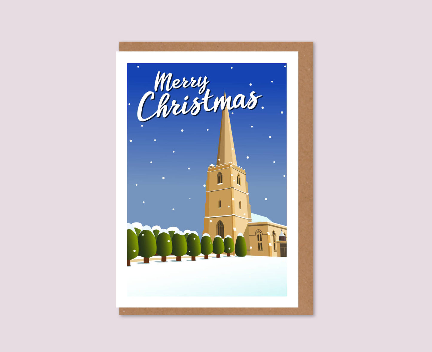 Painswick Church Christmas Card Snow