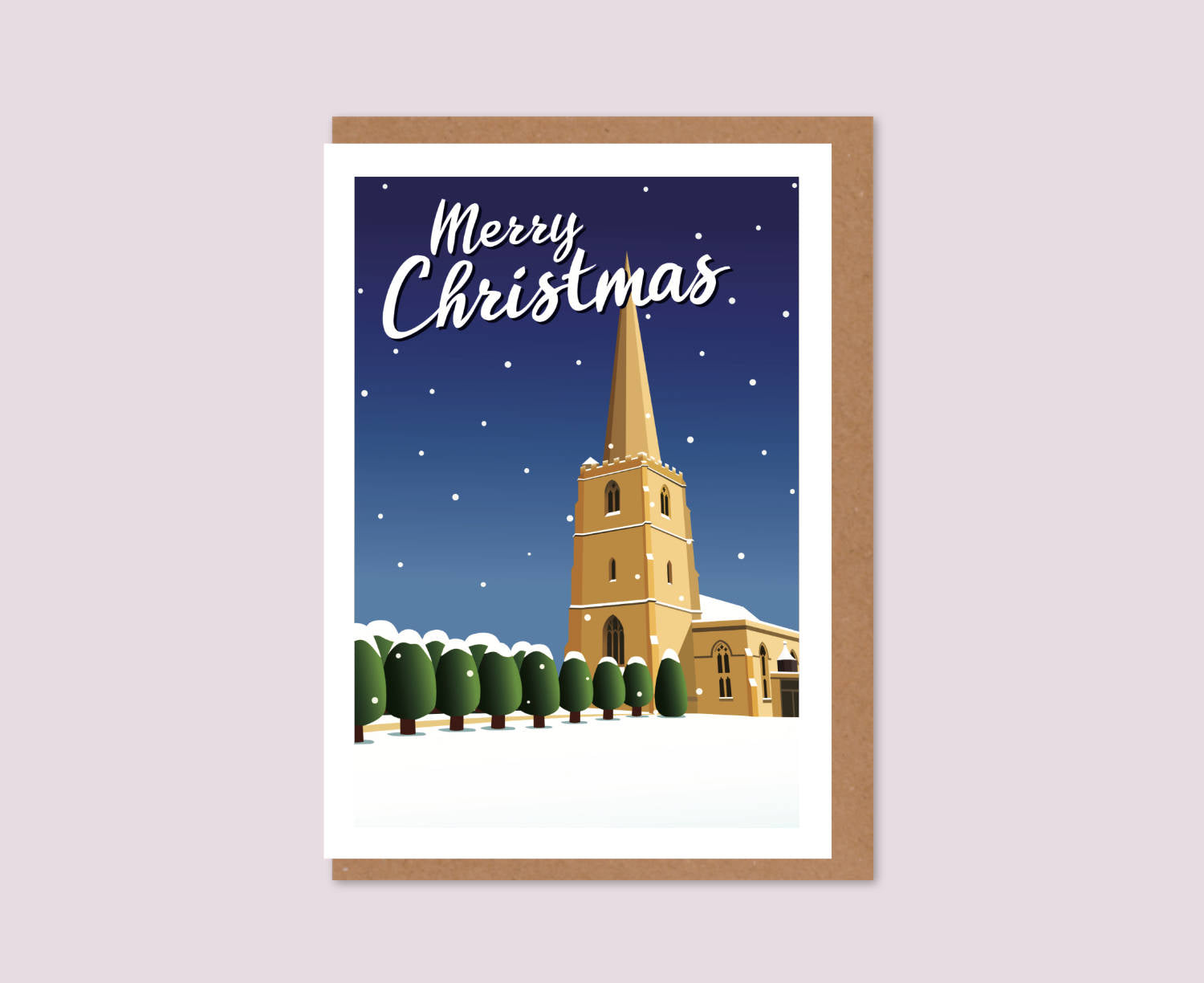 Painswick Church Christmas Card Snow