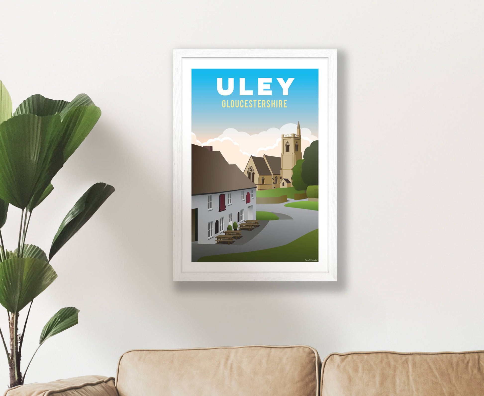 Uley Poster in white frame