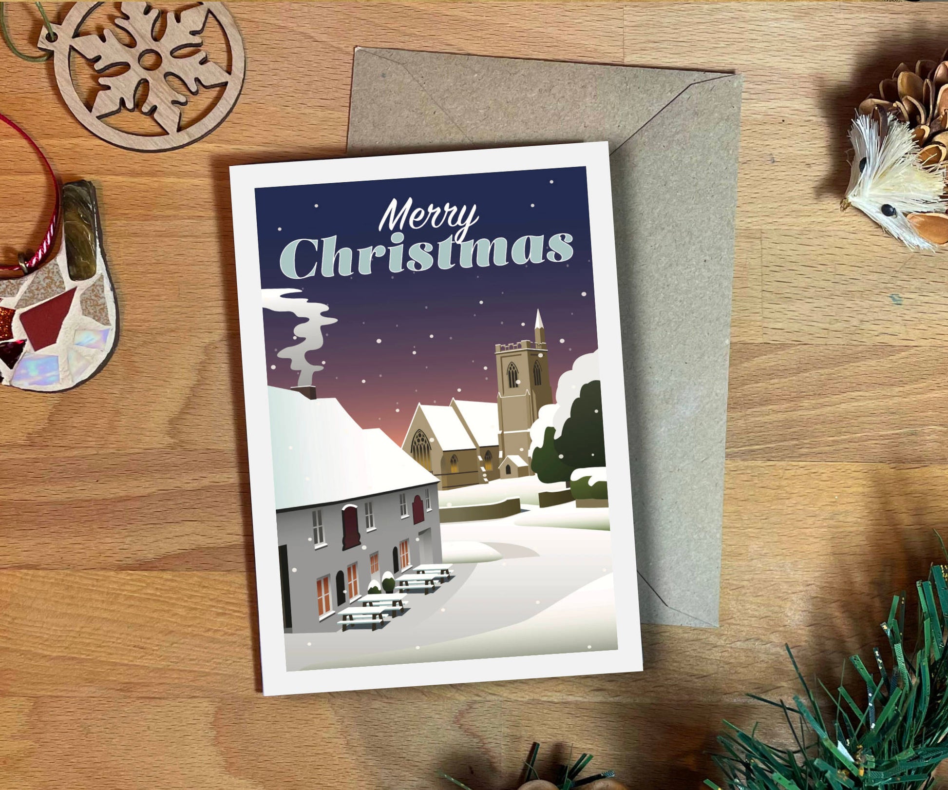 Uley Christmas Card Vintage Village