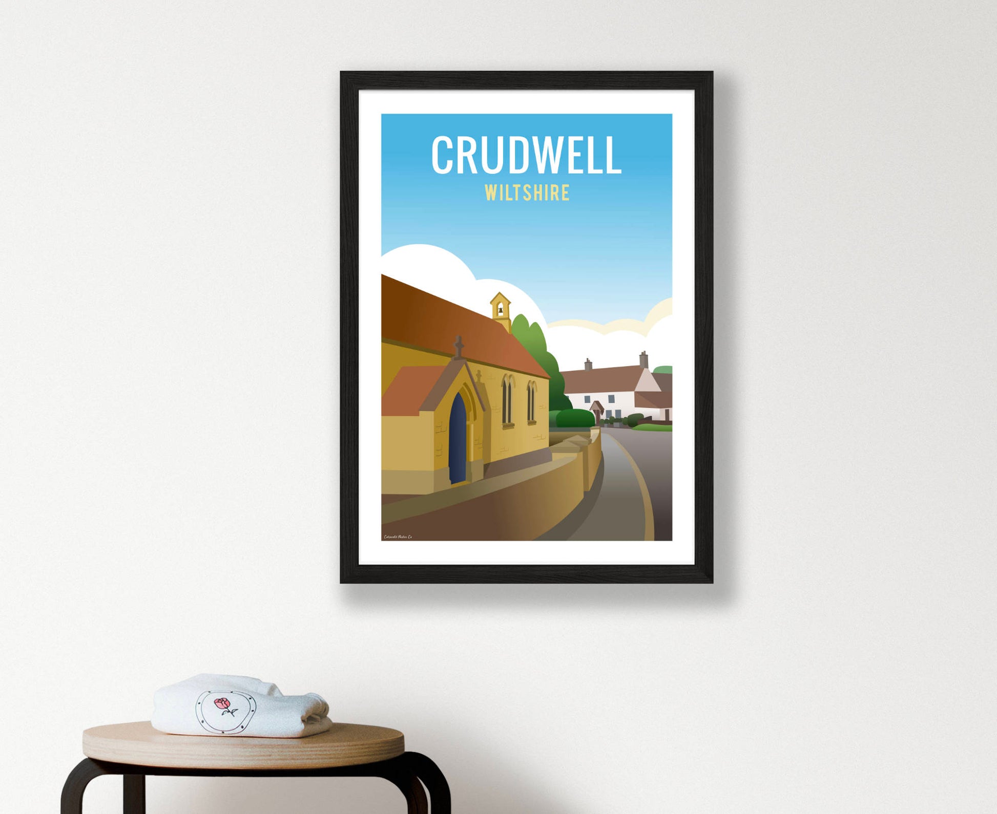 Crudwell Poster in black frame