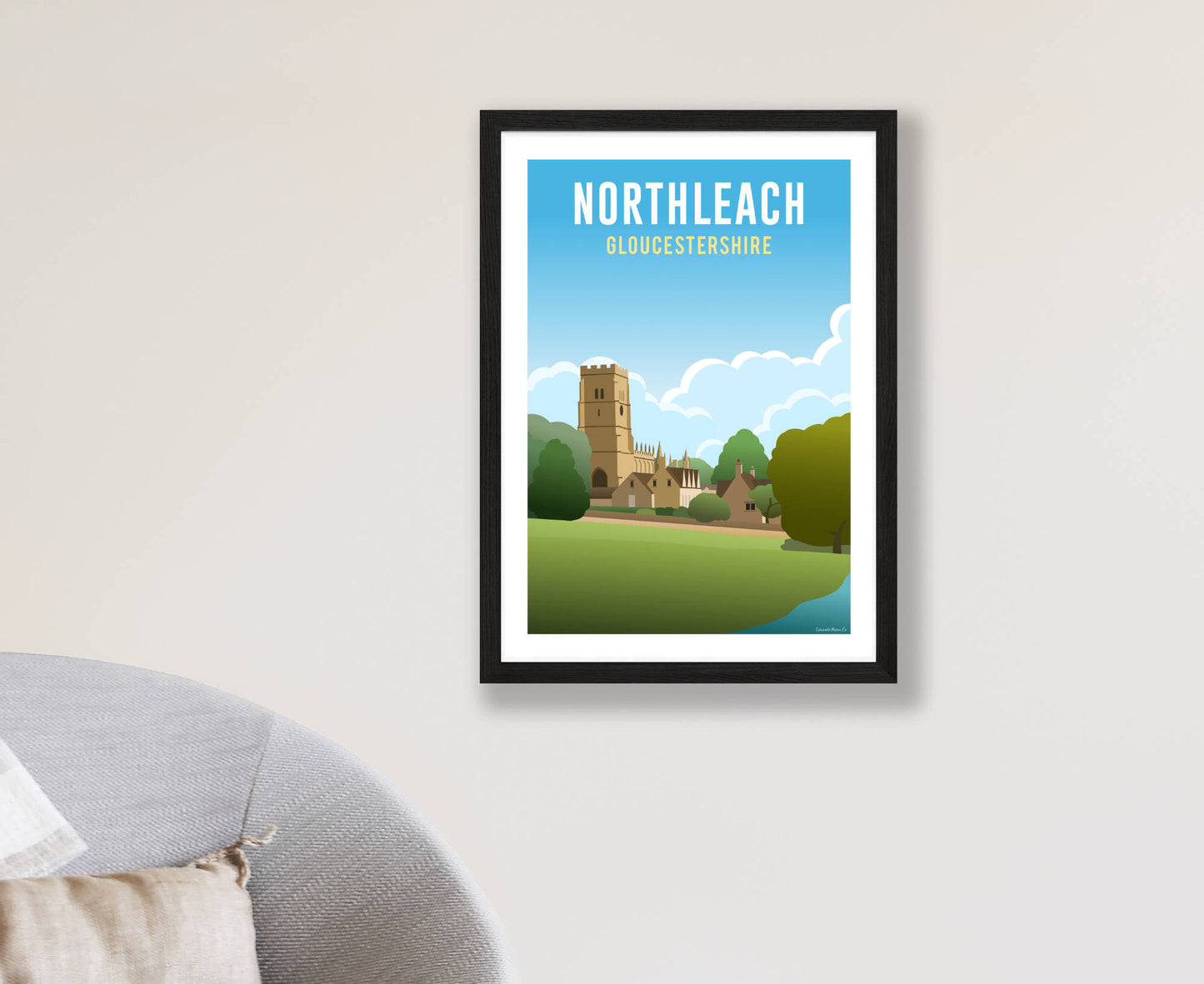 Northleach Poster in black frame