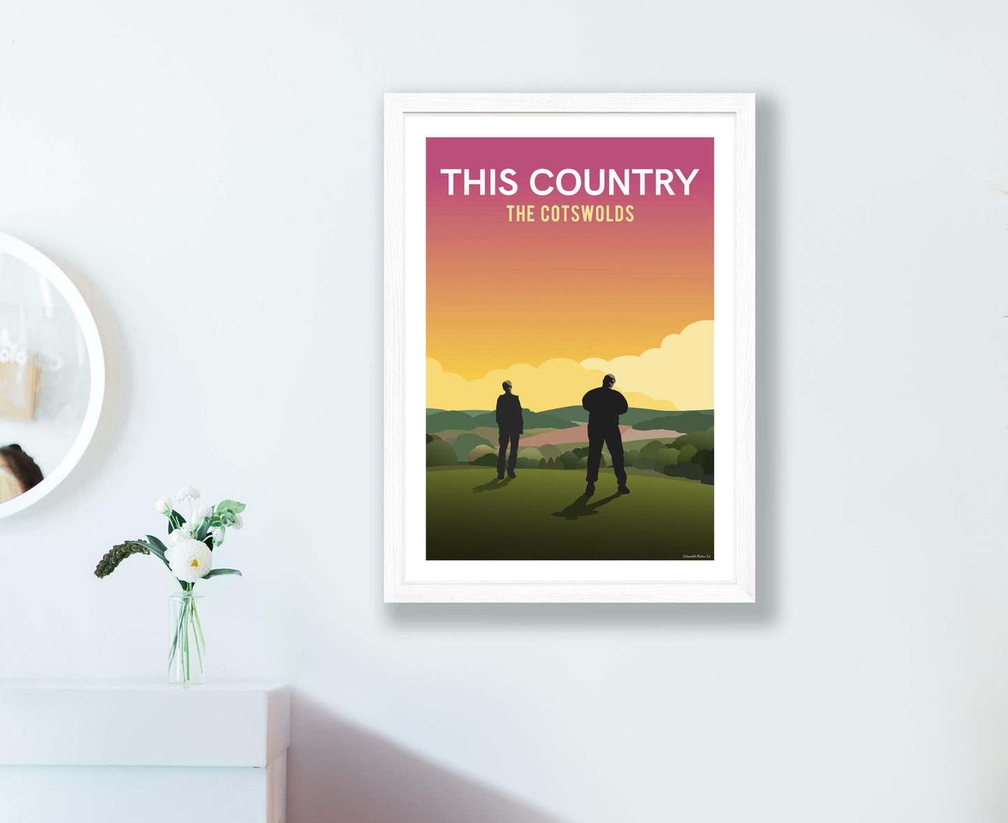 This Country Poster in white frame