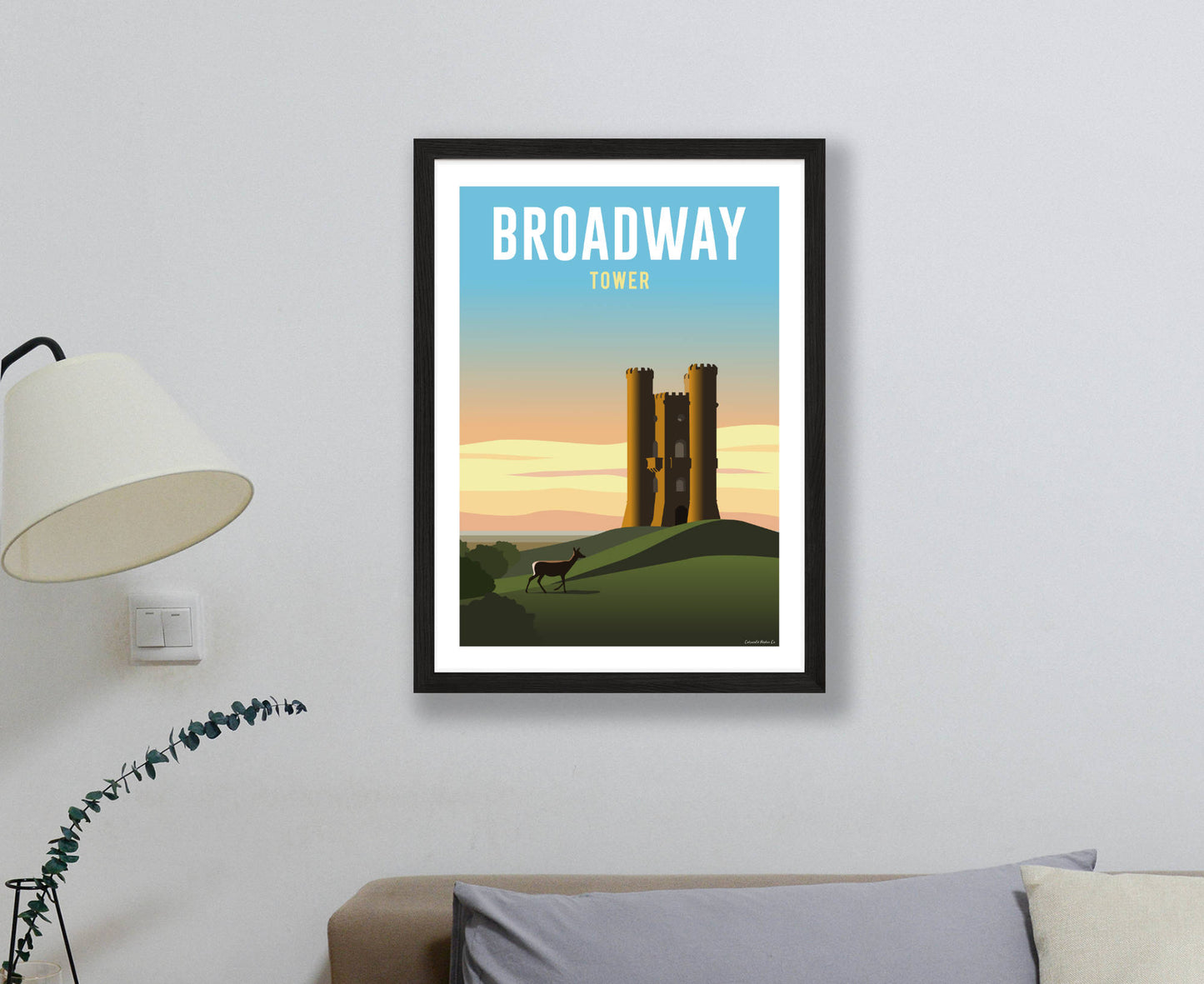 Broadway Tower Poster in black frame