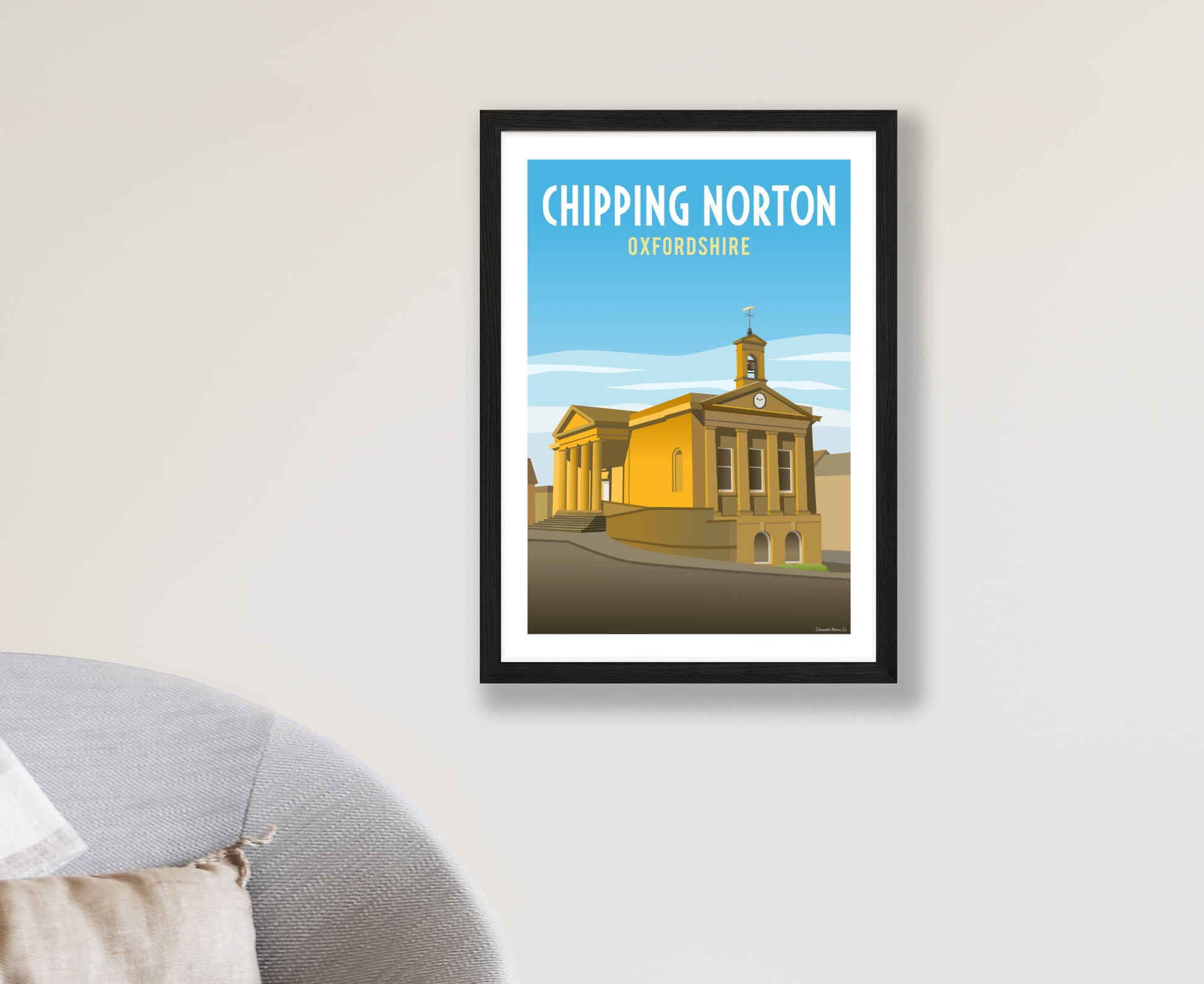 Chipping Norton Poster in black frame