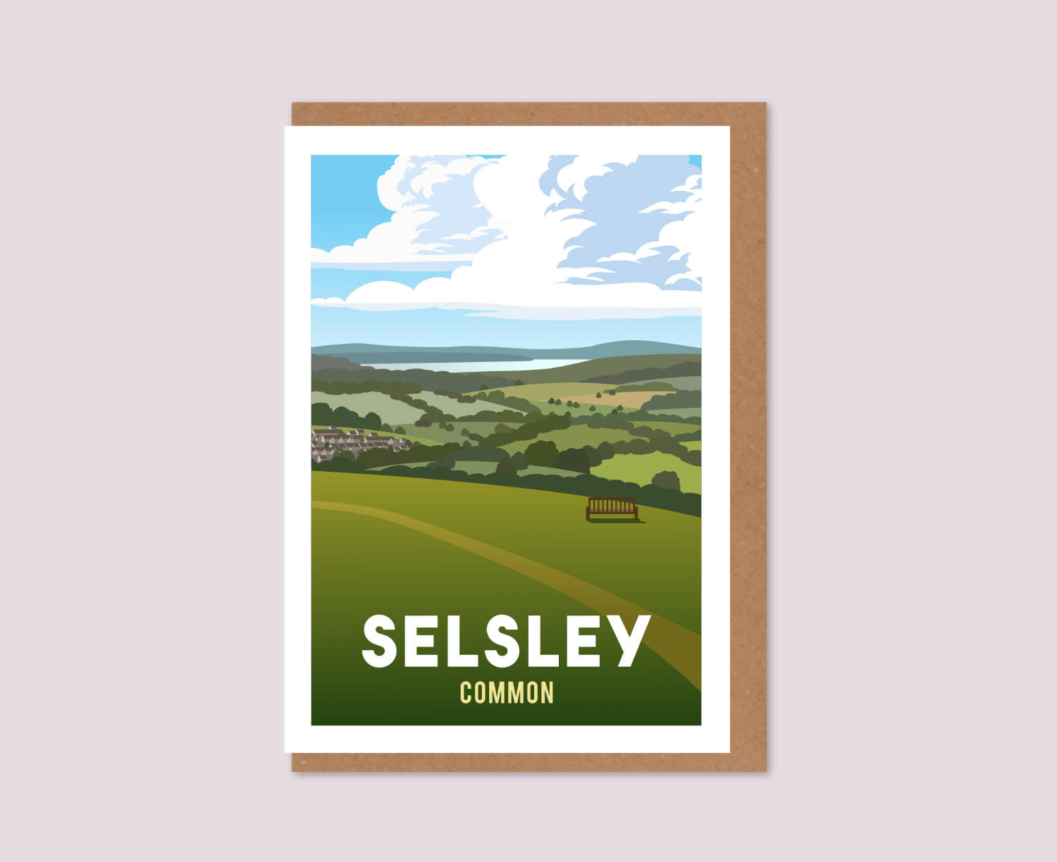 Selsley Common Greeting Card design
