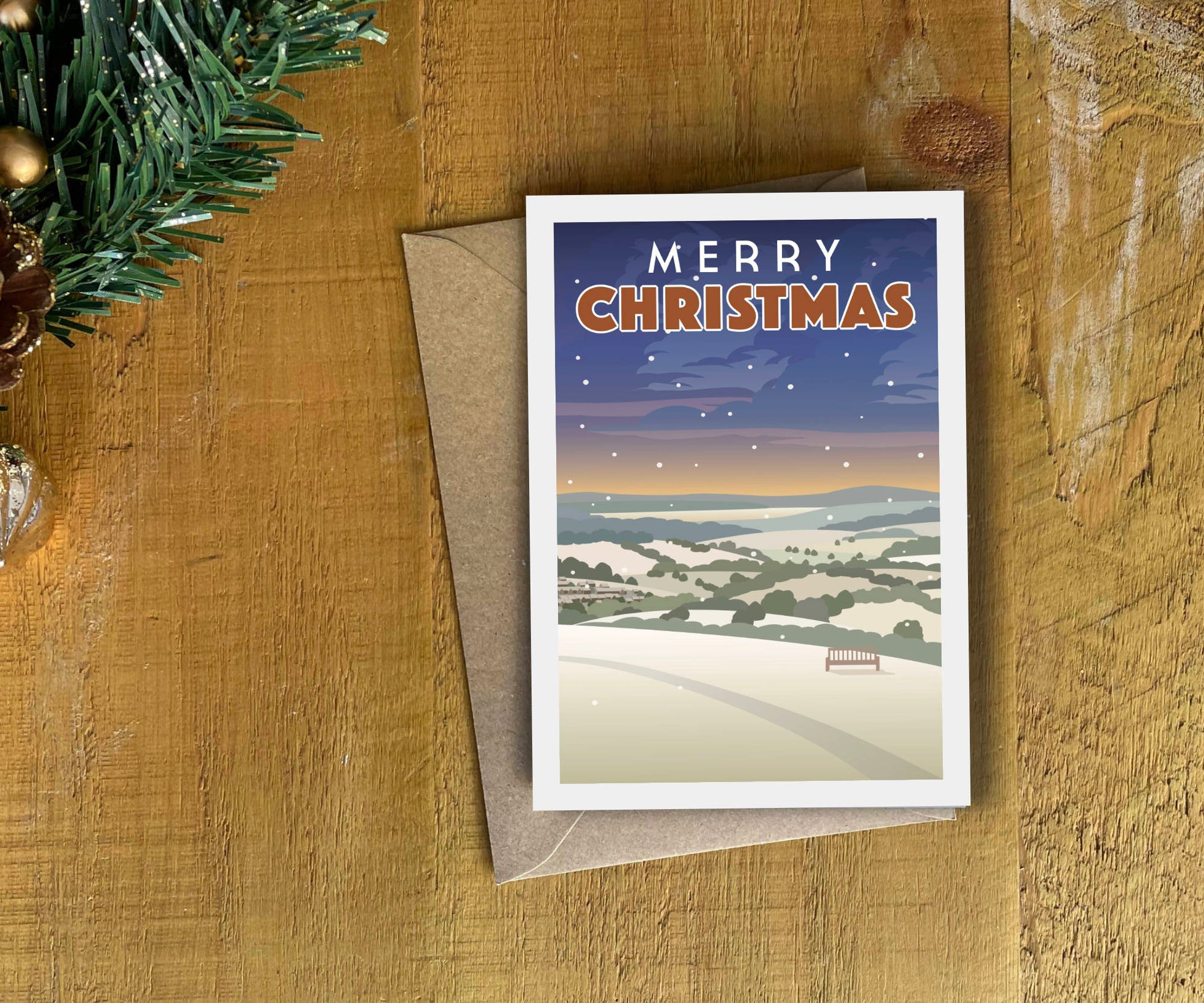 Selsley Common Christmas Card with envelope