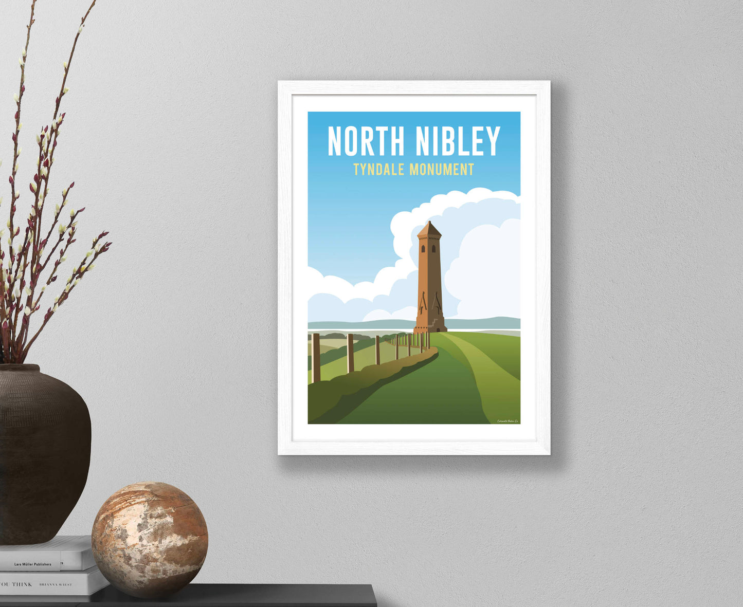 Tyndale Monument Poster in white frame