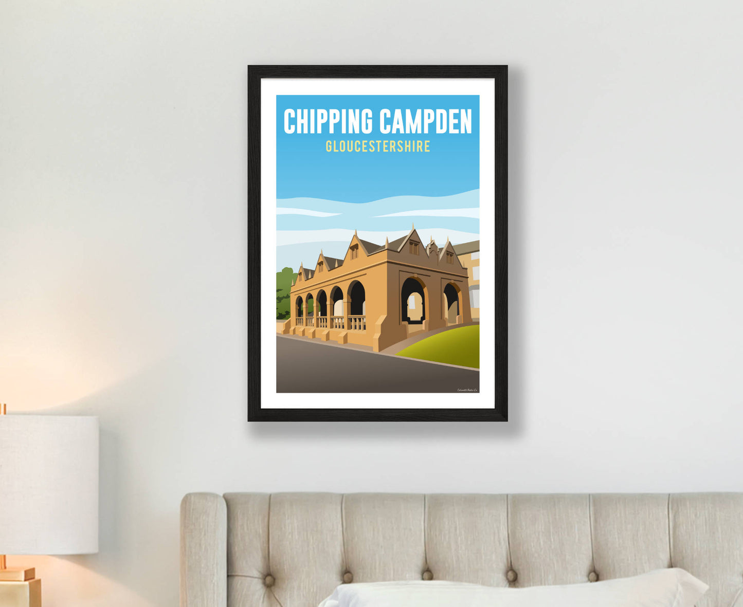 Chipping Campden Poster in black frame