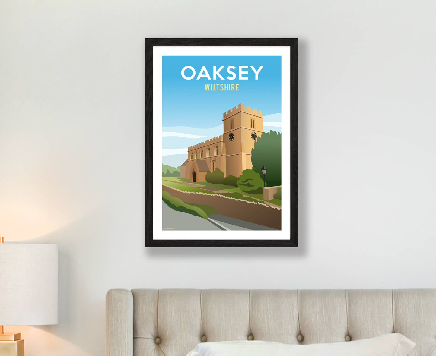 Oaksey Poster in black frame