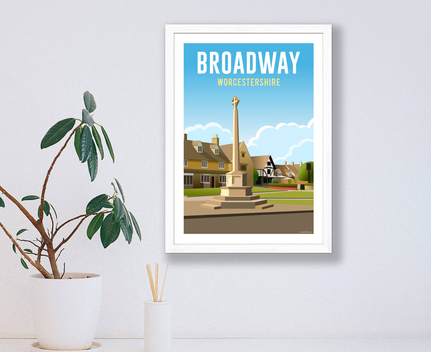 Broadway Poster in white frame