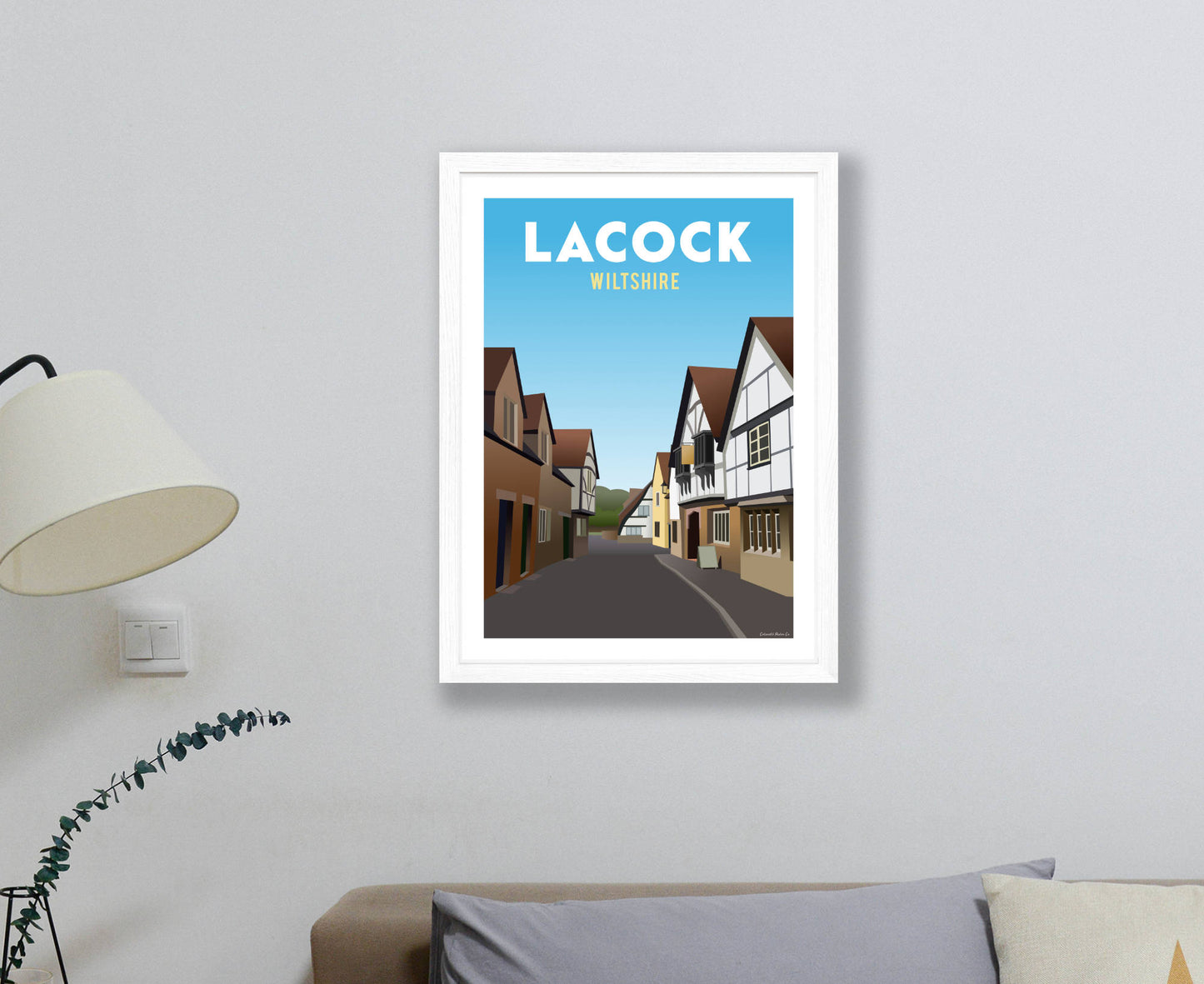 Lacock Poster in white frame