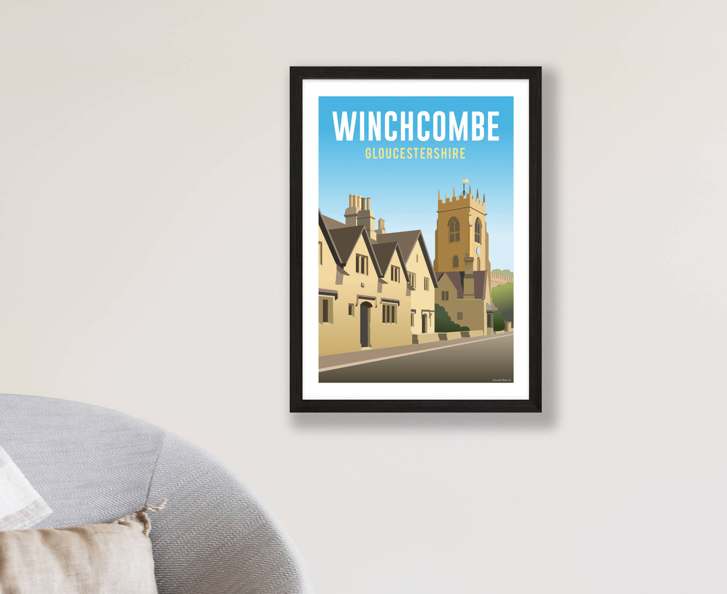 Winchcombe Poster in black frame