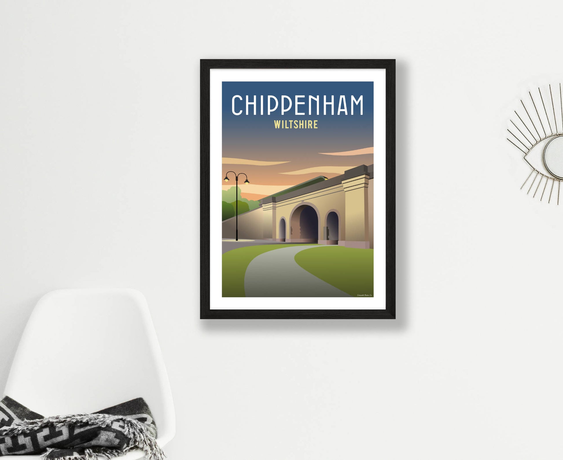 Chippenham Poster in black frame