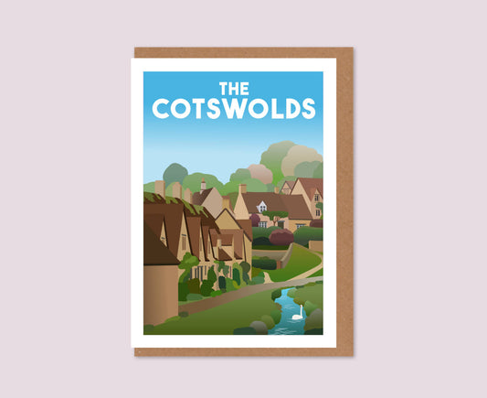 The Cotswolds Bibury Greeting Card Design