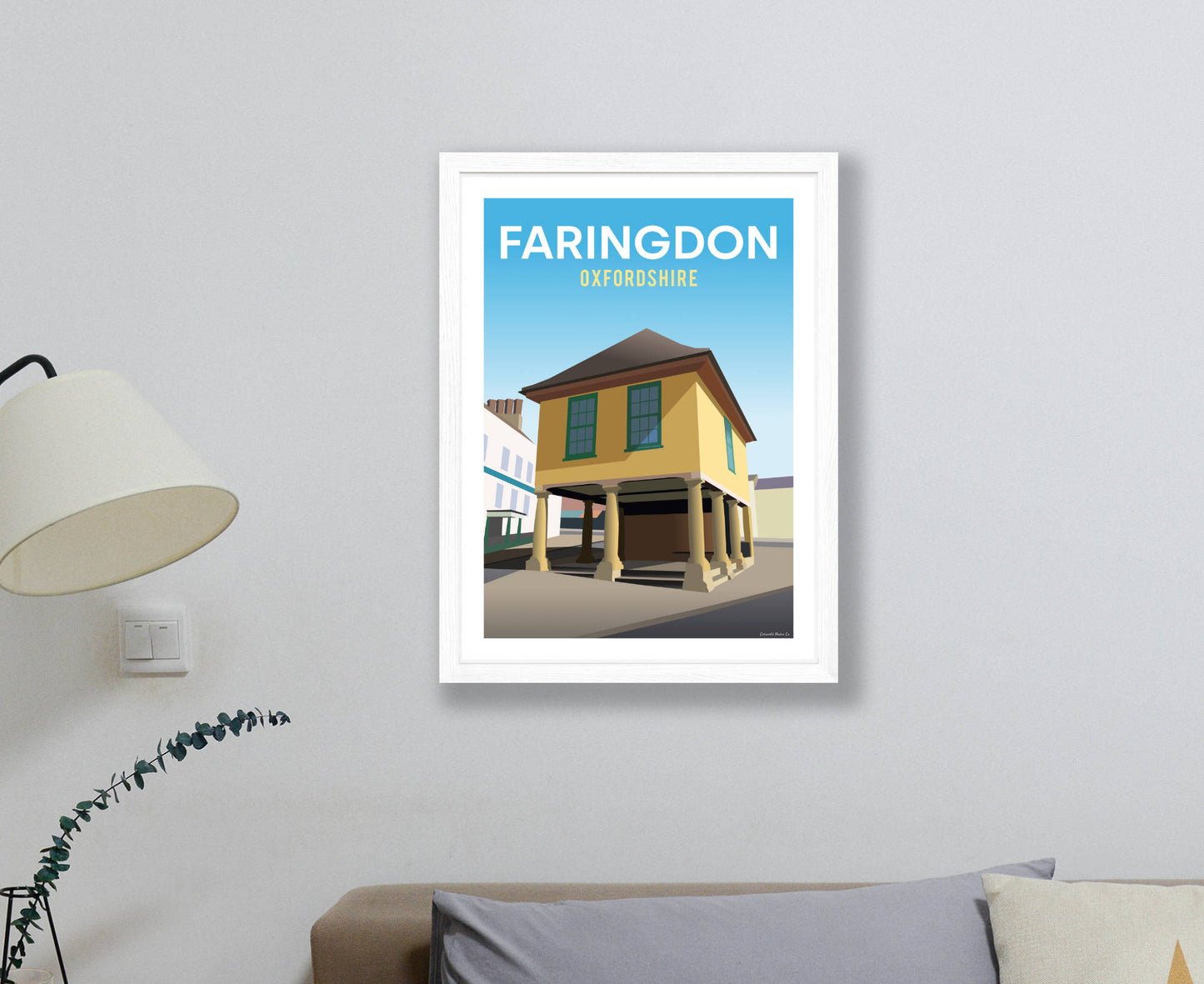 Faringdon Poster in white frame