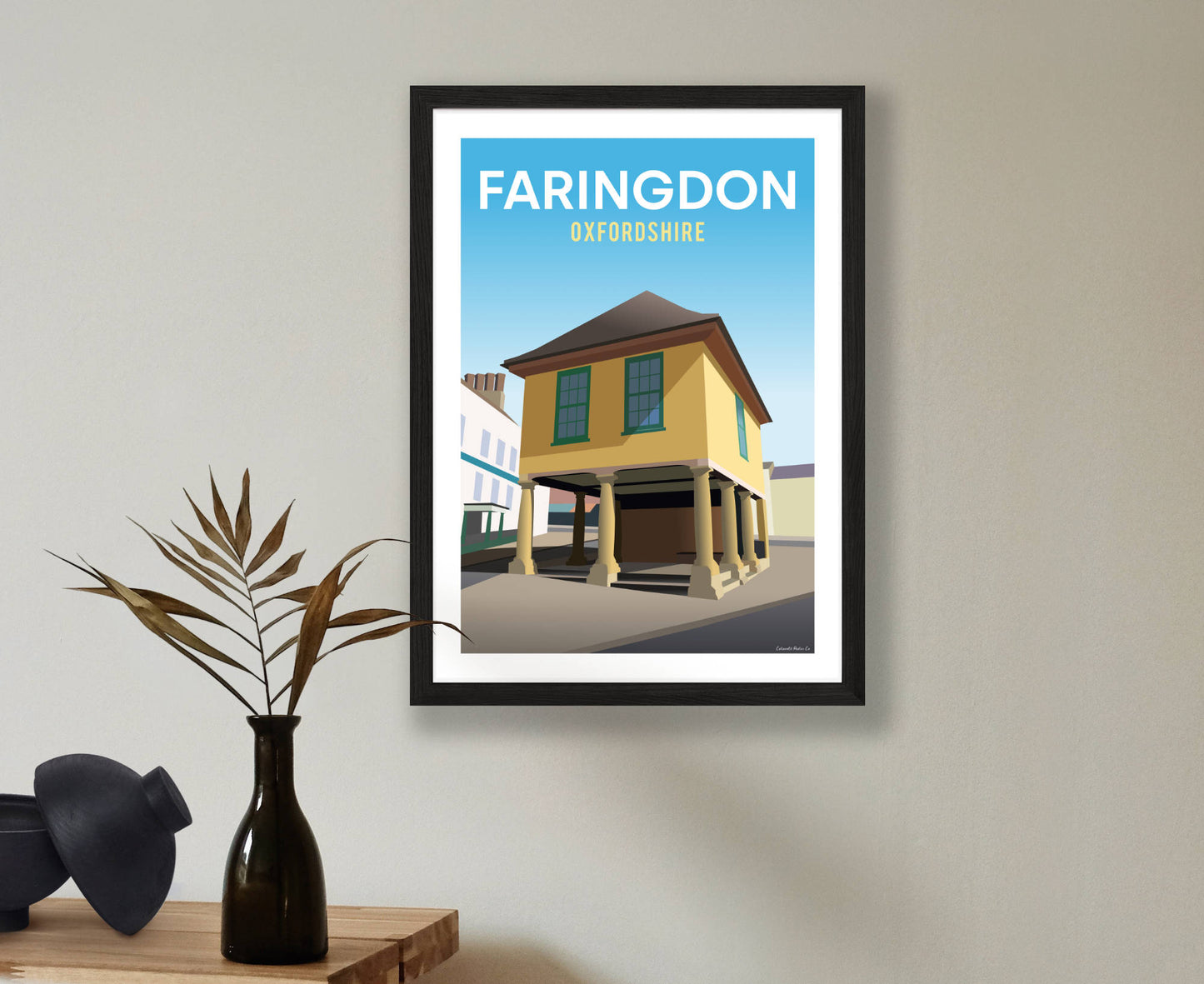 Faringdon Poster in black frame