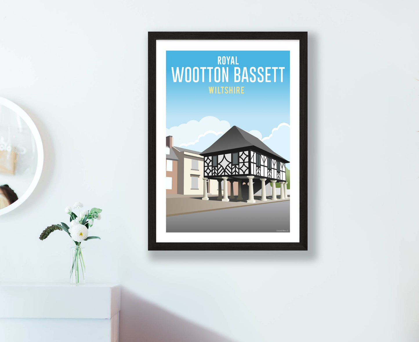 Royal Wootton Bassett Poster in black frame
