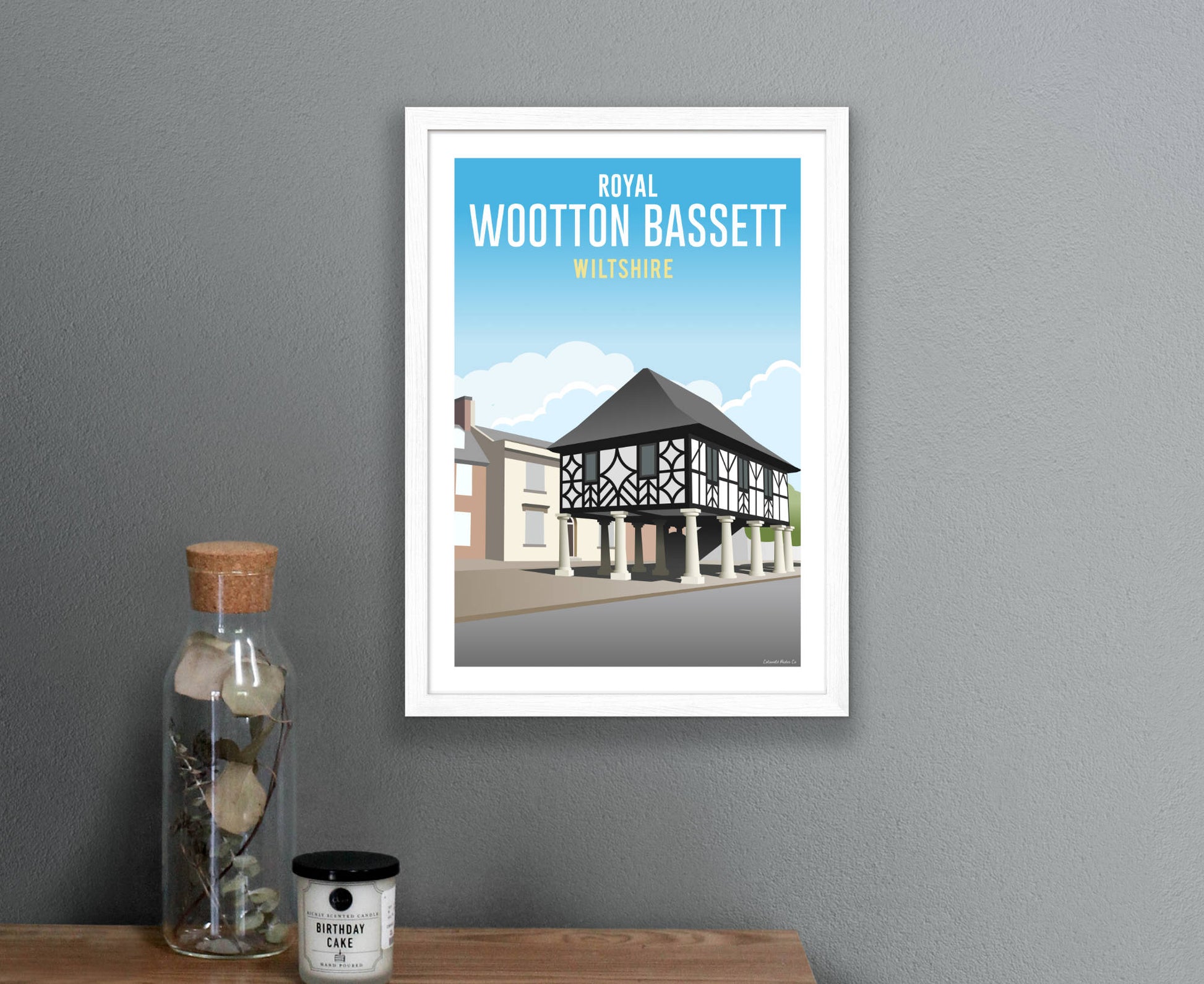Royal Wootton Bassett Poster in white frame