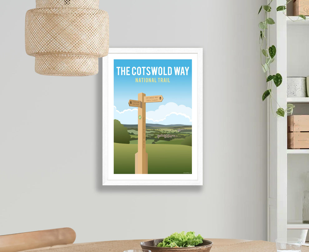 The Cotswold Way Poster – Art Print National Trail Walking Hiking View ...