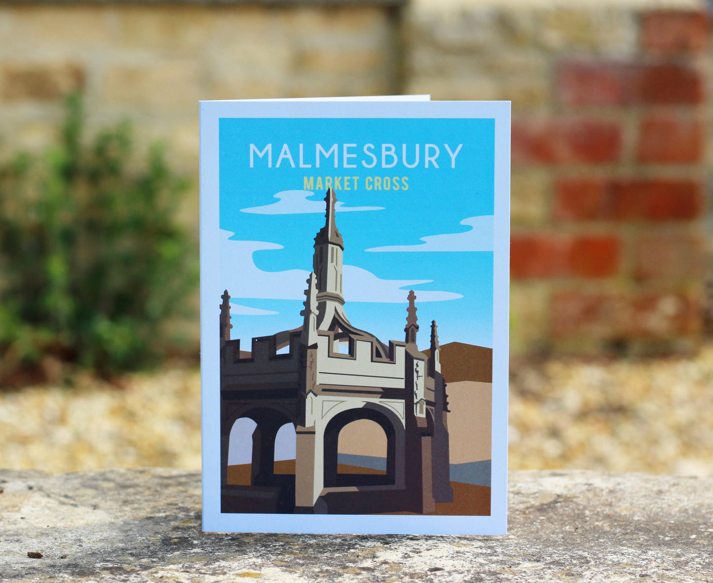 Malmesbury Market Cross Greeting Card standing up