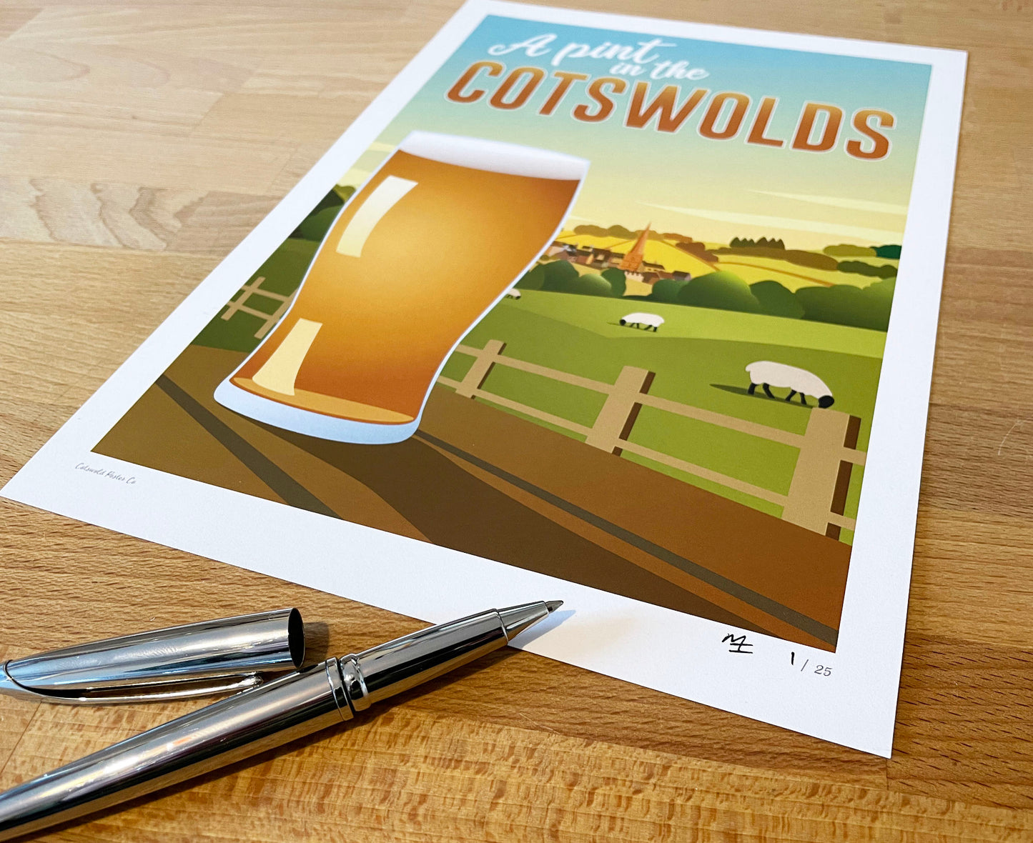 Limited edition Cotswold beer poster