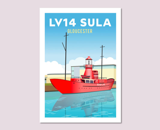 LV14 SULA Lightship Poster