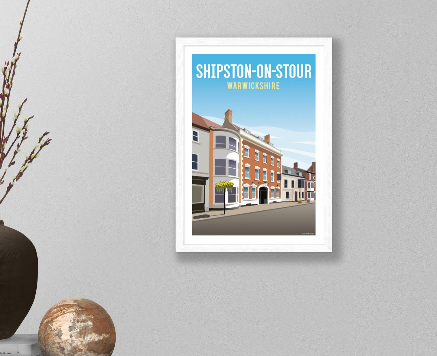 Shipston-on-Stour Poster in white frame
