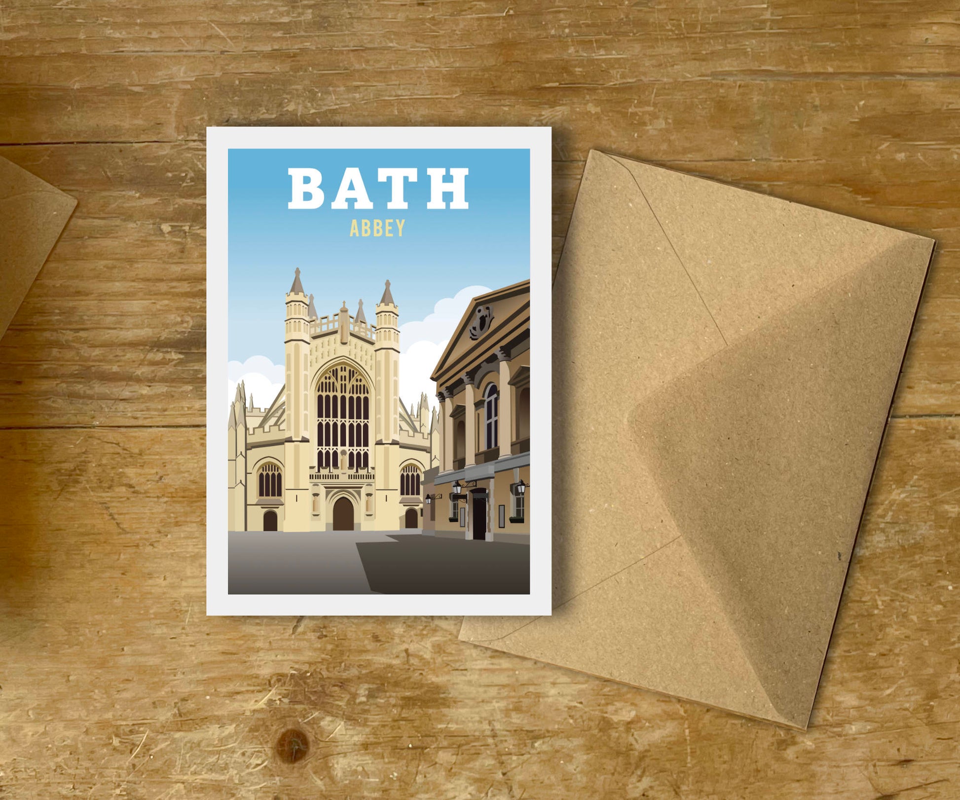 Bath Retro Greeting Card
