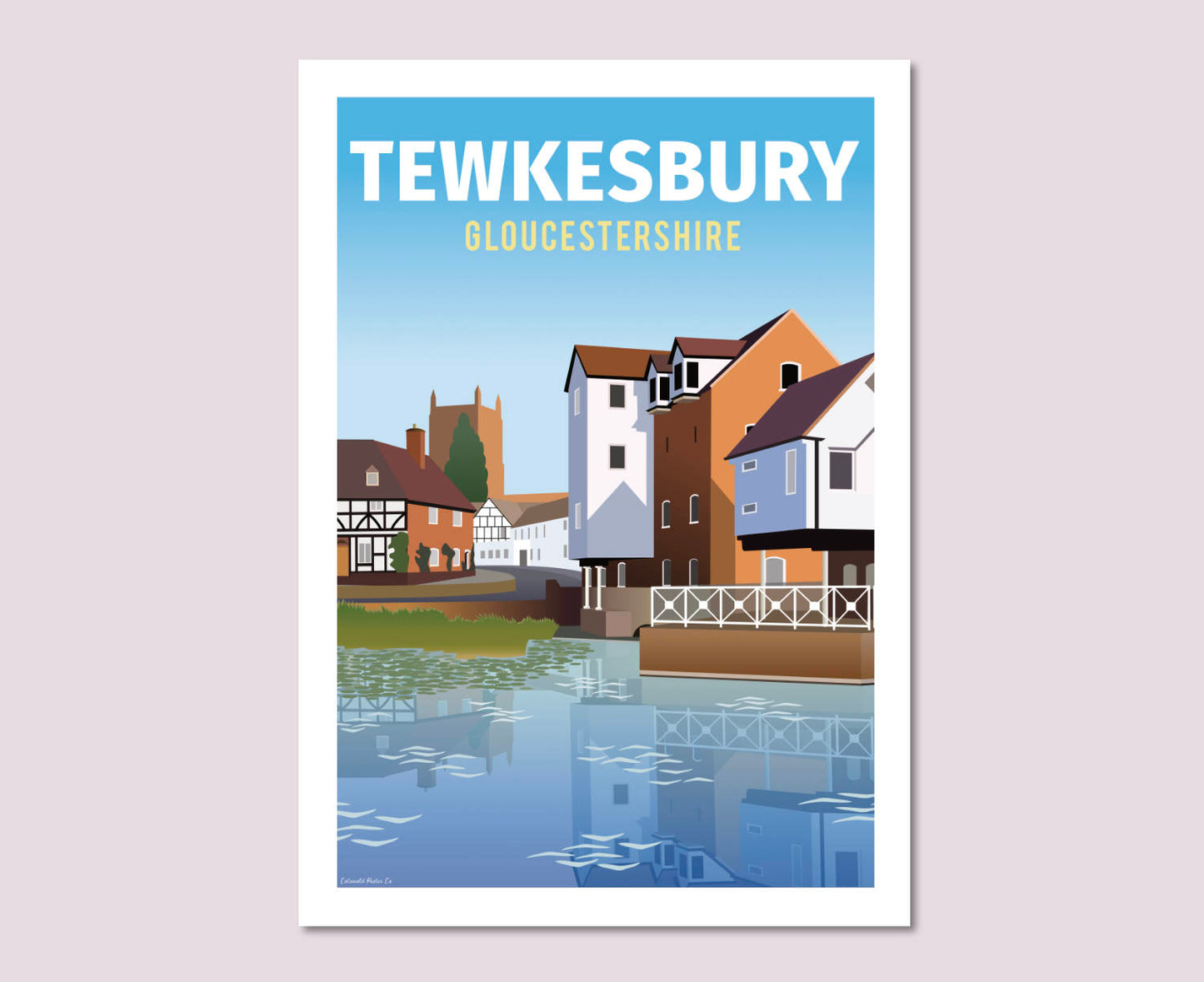 Tewkesbury Mill Poster Print
