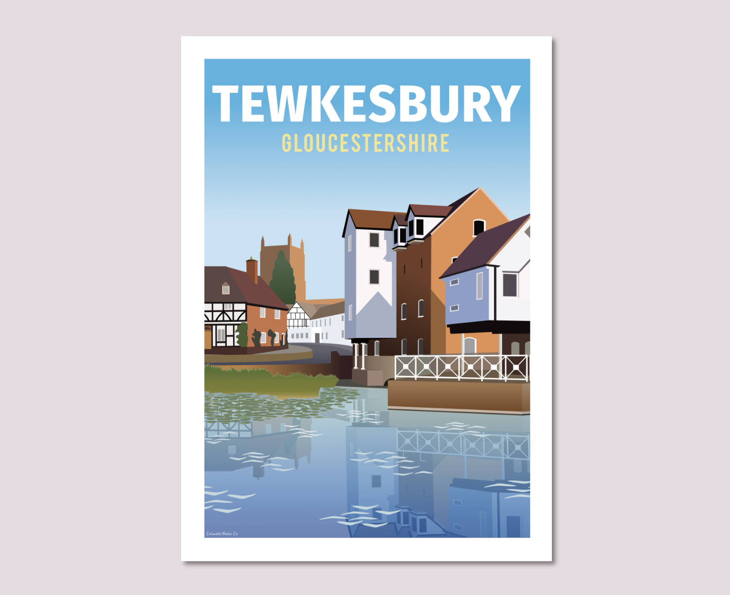 Tewkesbury Mill Poster Print