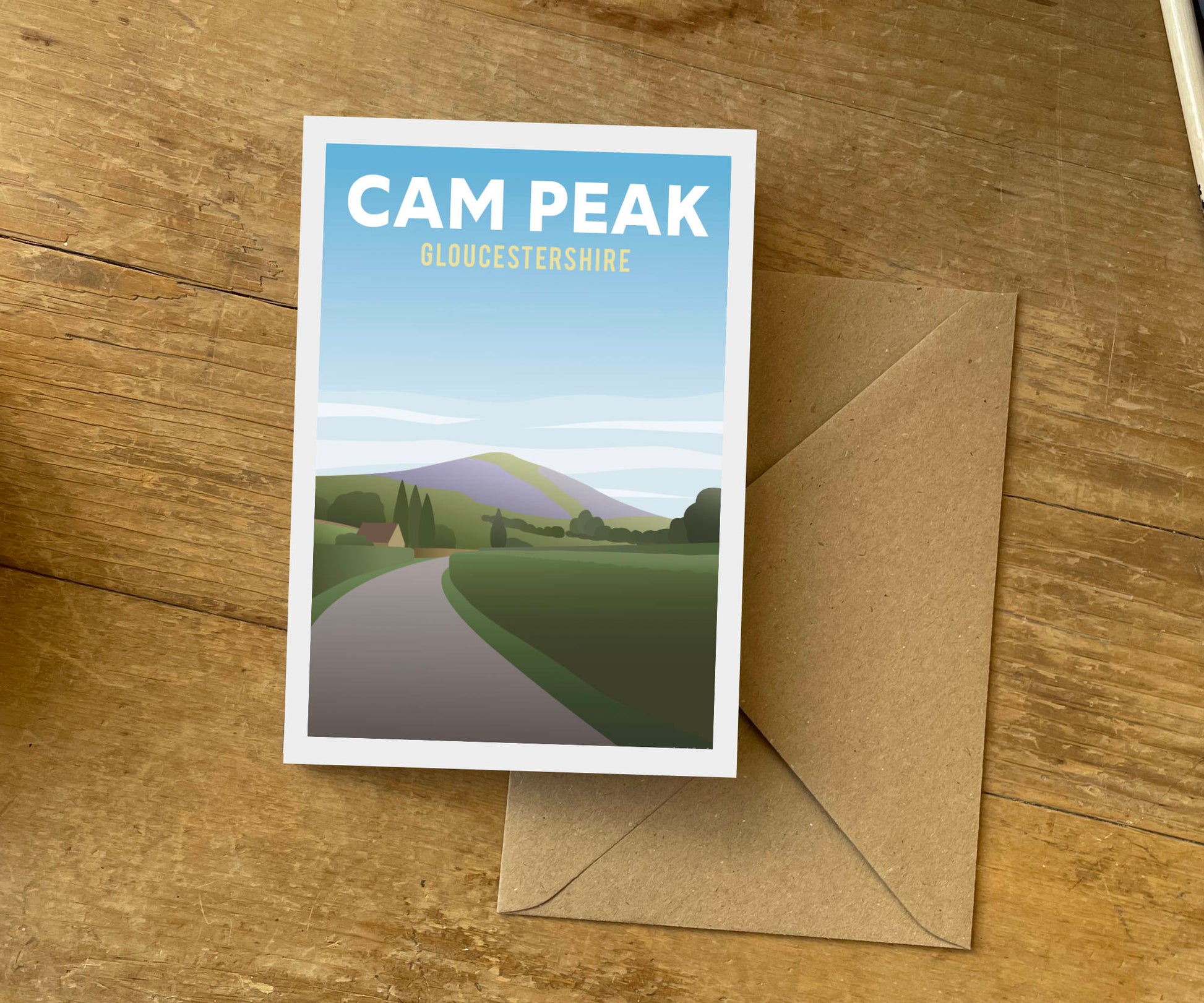 Cam Peak Greeting Card Dursley Hill
