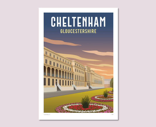 Cheltenham Promenade Evening Poster Print