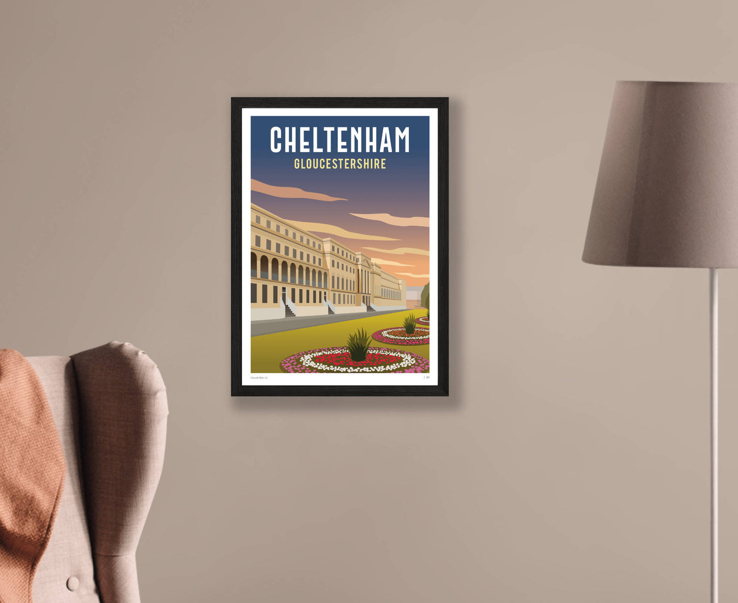 Cheltenham Promenade Limited Edition Poster print art framed