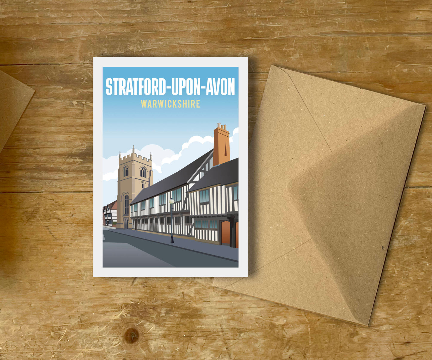 Stratford-Upon-Avon Greeting Card Recycled