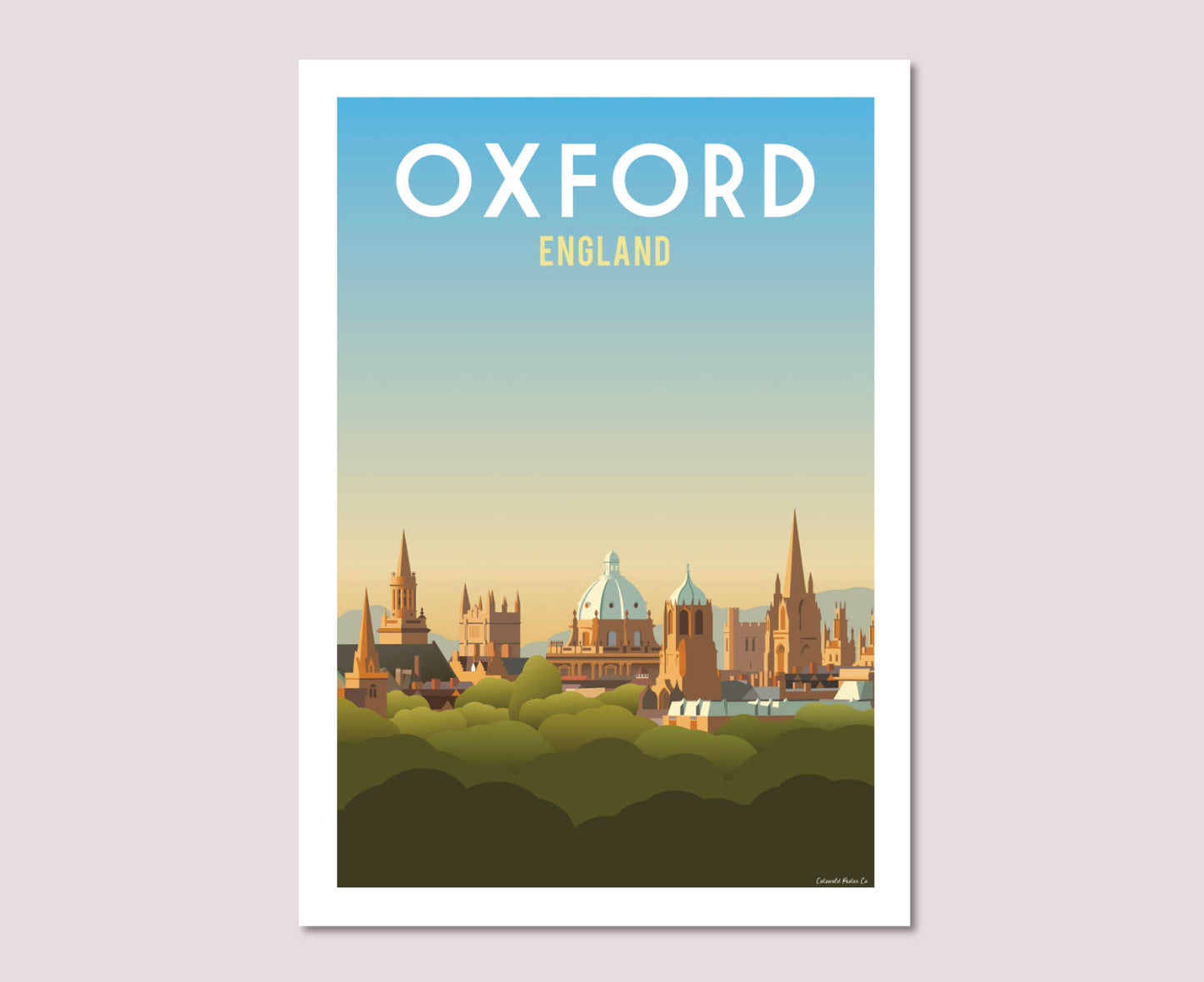 Oxford Skyline Poster