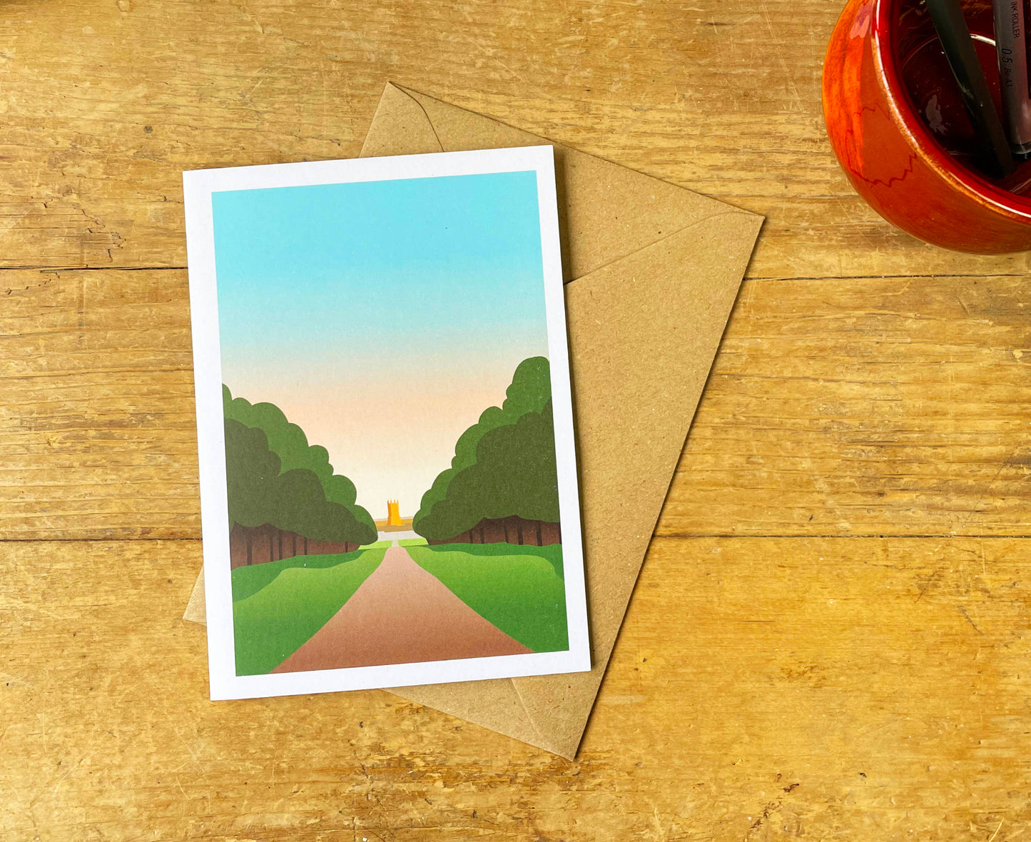 Cirencester Park Text-Free Greeting Card with envelope