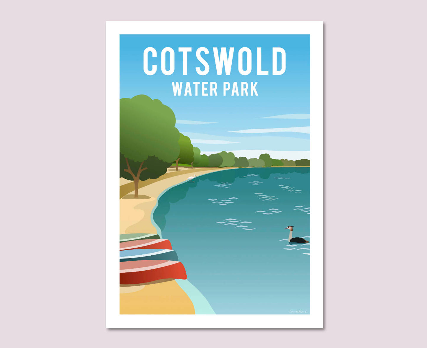 Cotswold Water Park Beach Poster