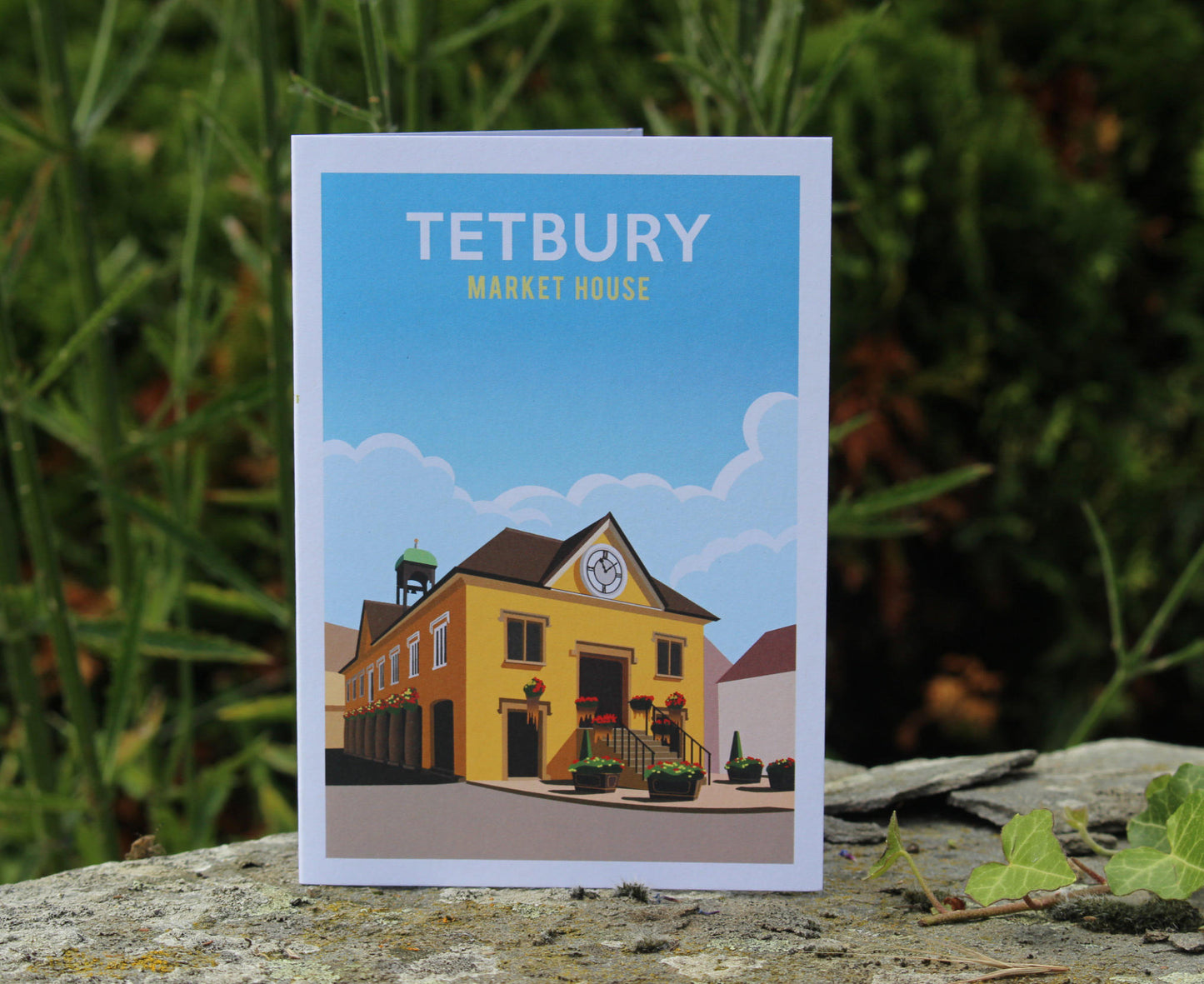 Tetbury Market House Greeting Card standing up