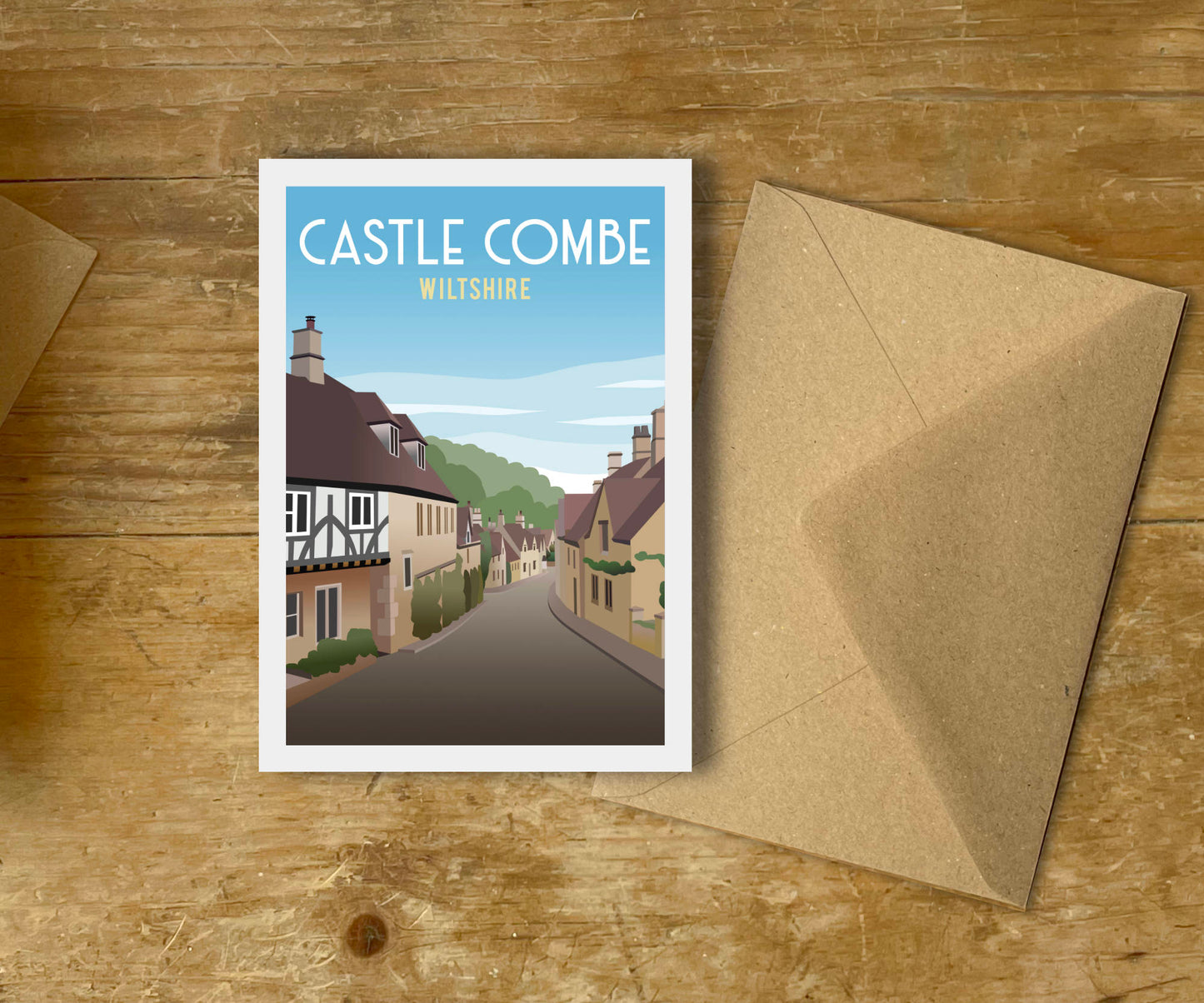 Castle Combe Greeting Card with envelope