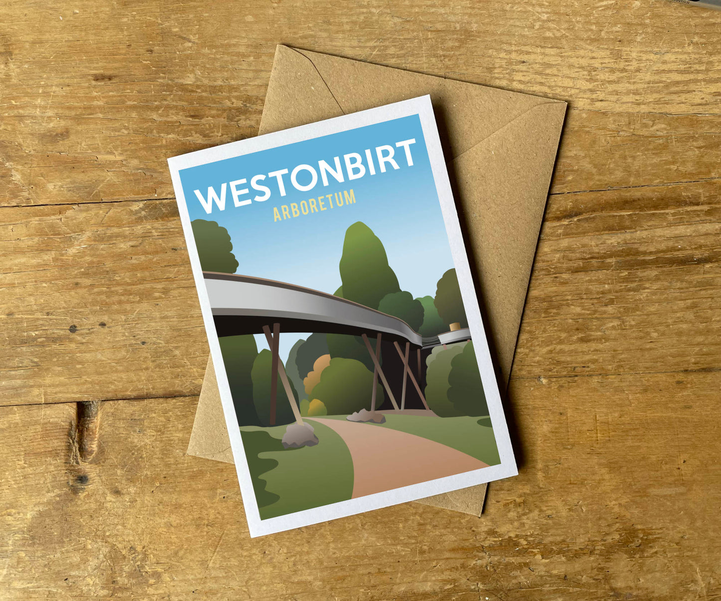 Westonbirt Arboretum Tree Walkway Greeting Card