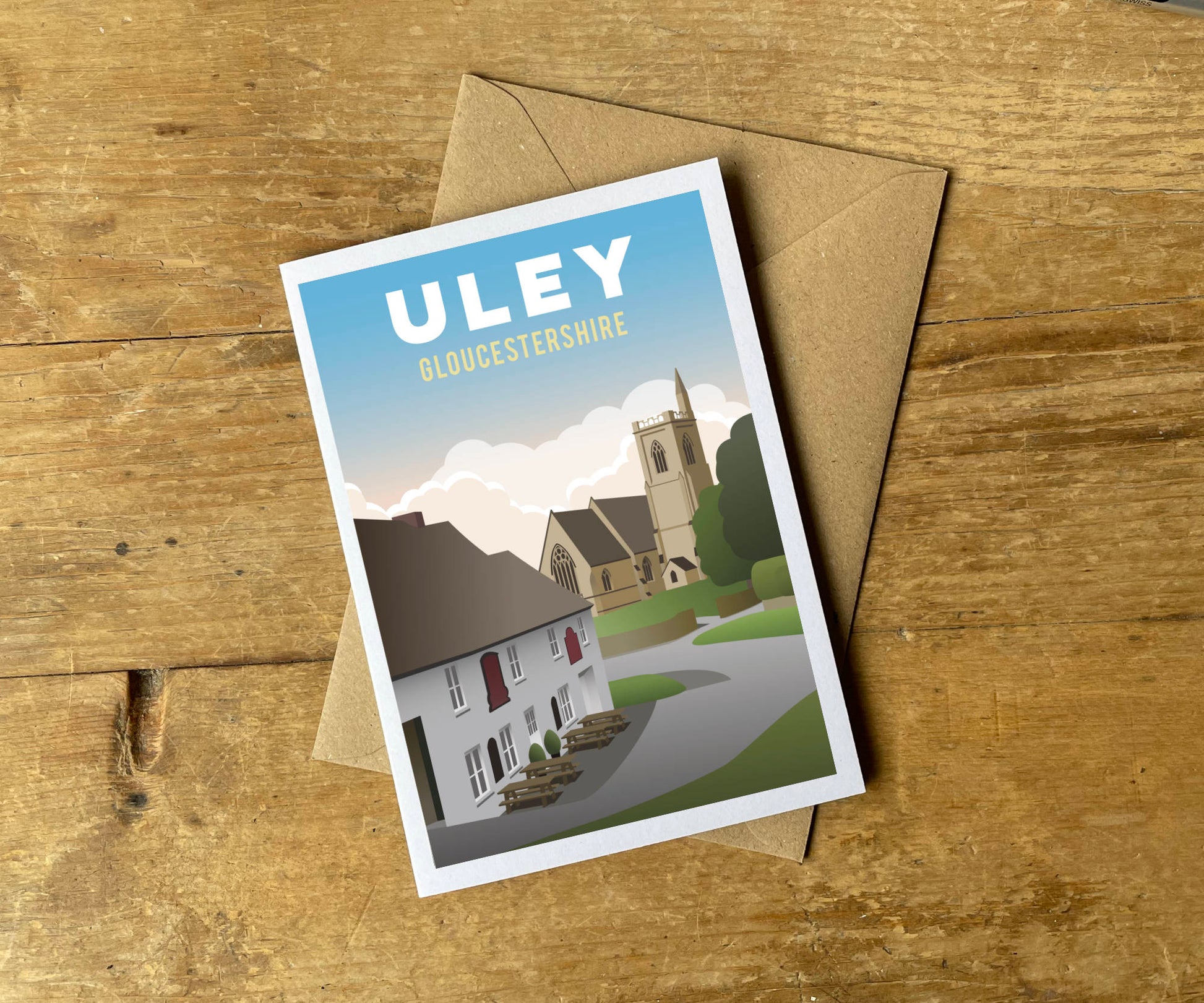 Uley Greeting Card Vintage Style