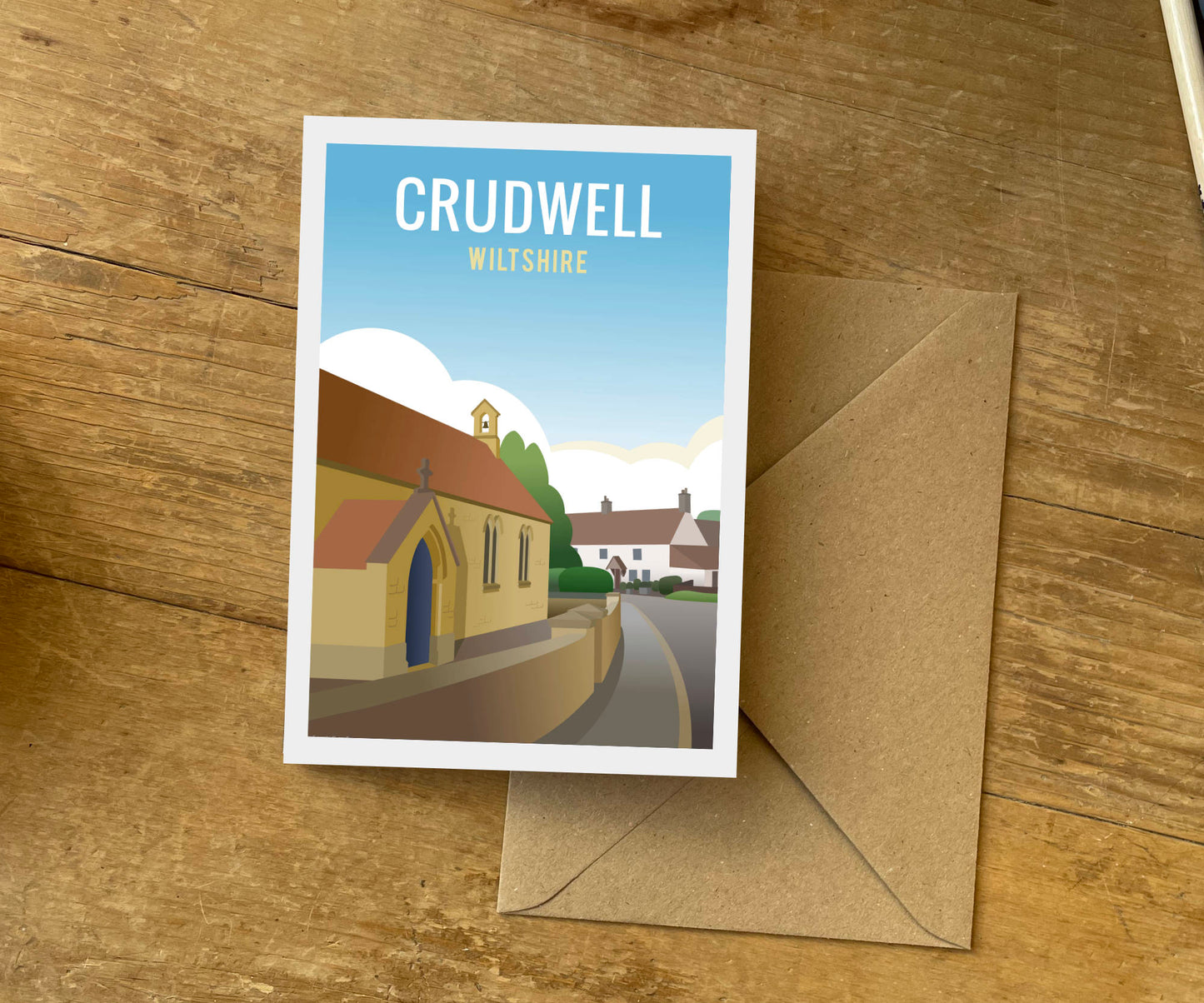 Crudwell Greeting Card with envelope