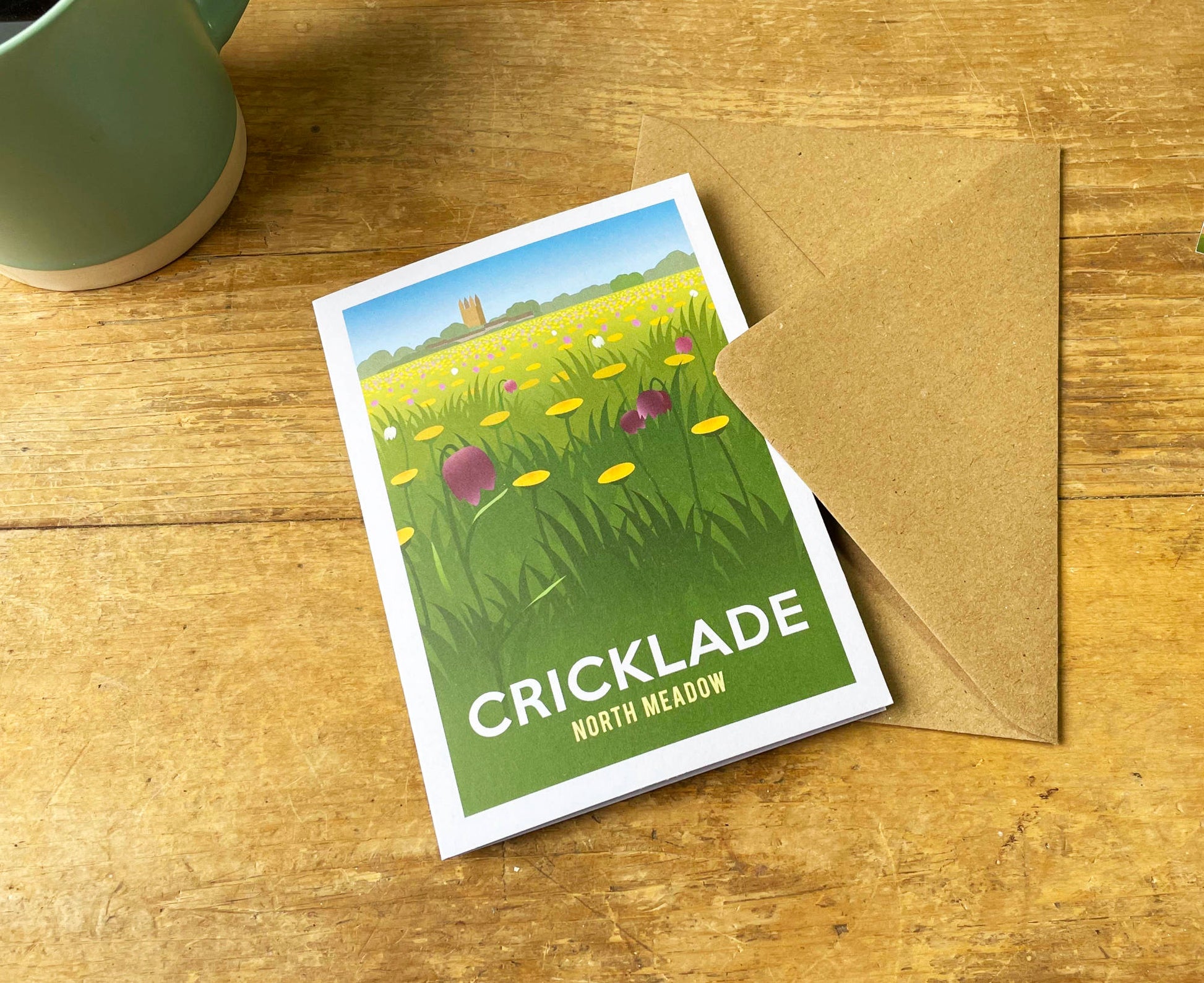 Cricklade North Meadow Greeting Card with envelope