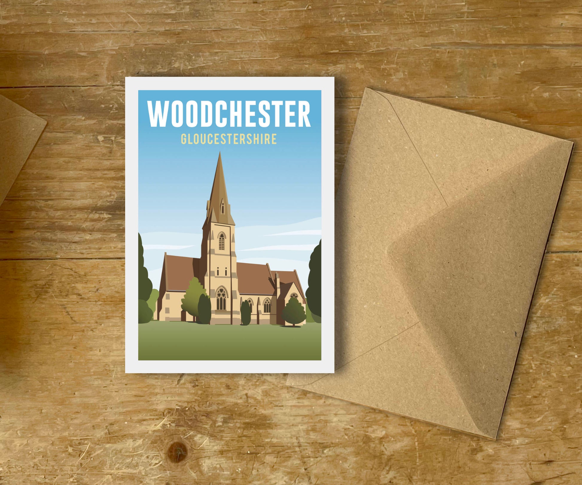 Woodchester Greeting Card recycled with envelope