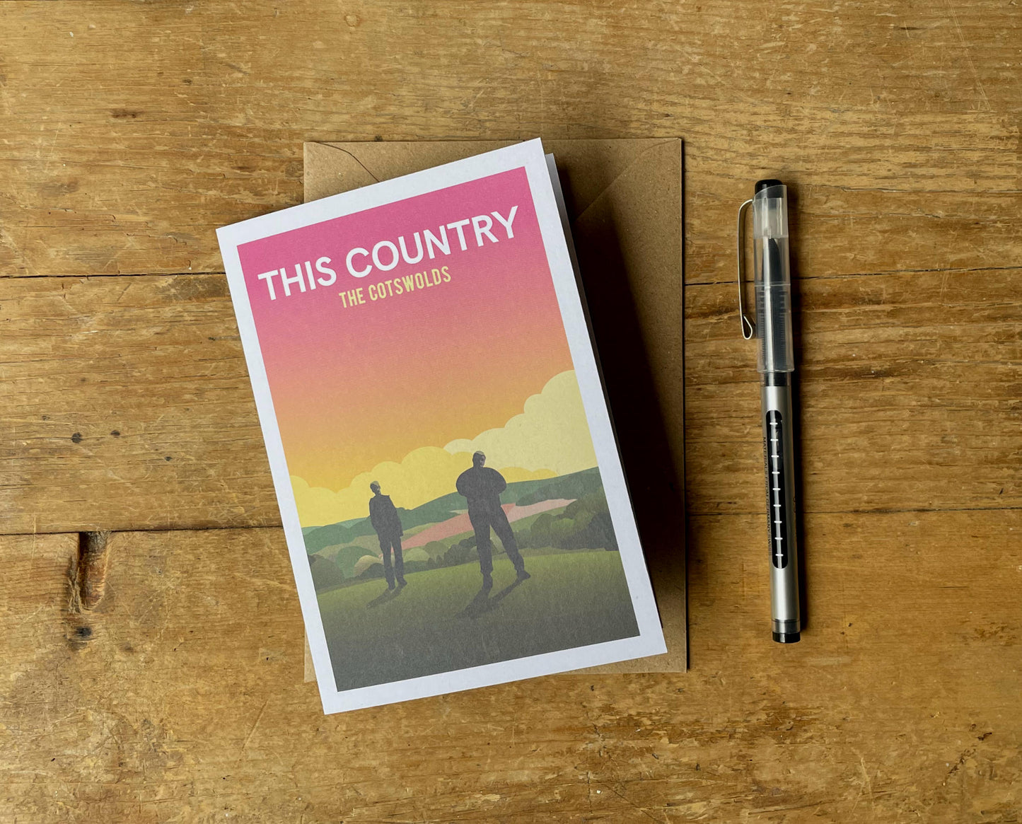 This Country Greeting Card on desk